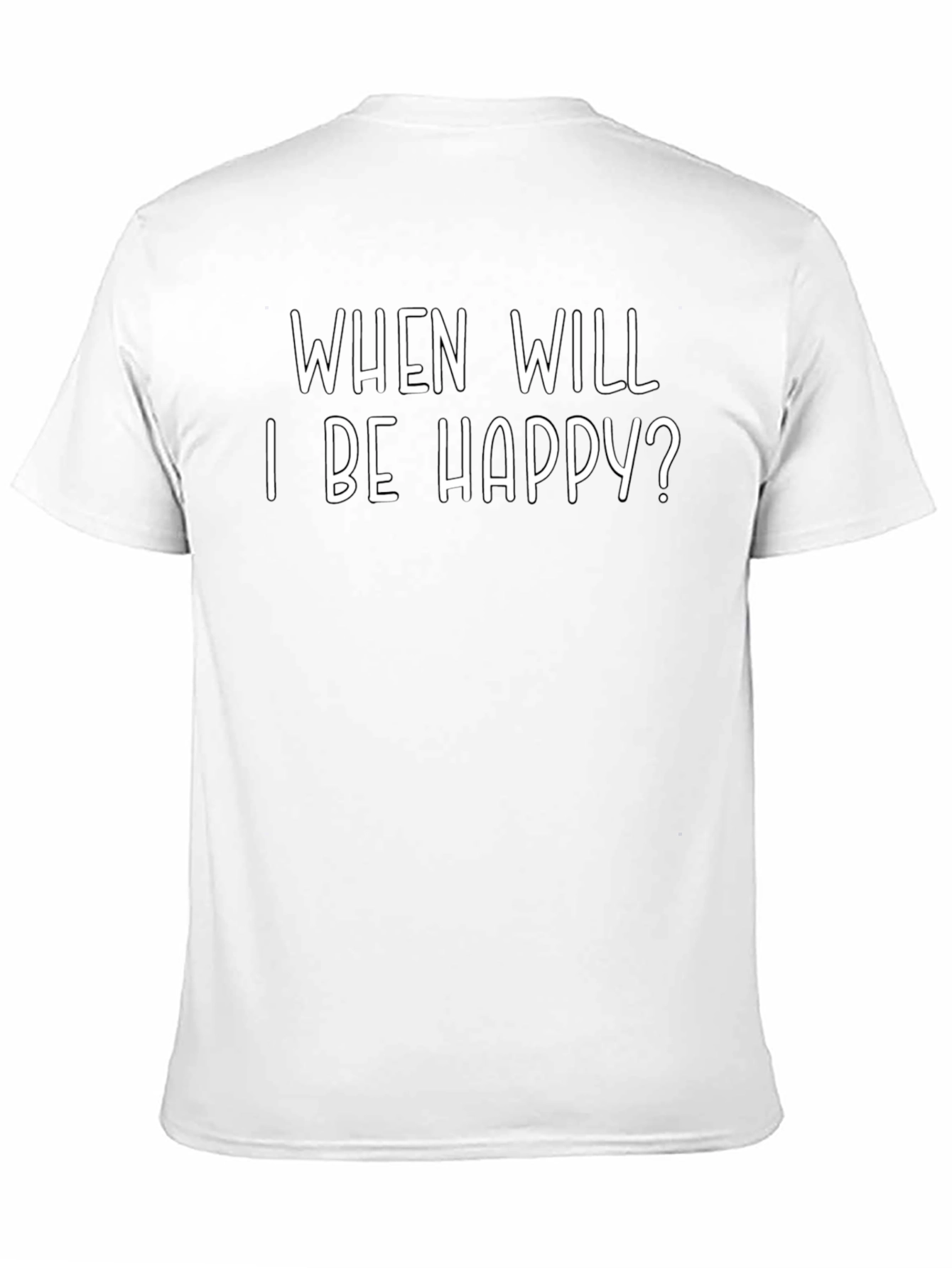 When Will I Be Happy? Graphic Tee - Black