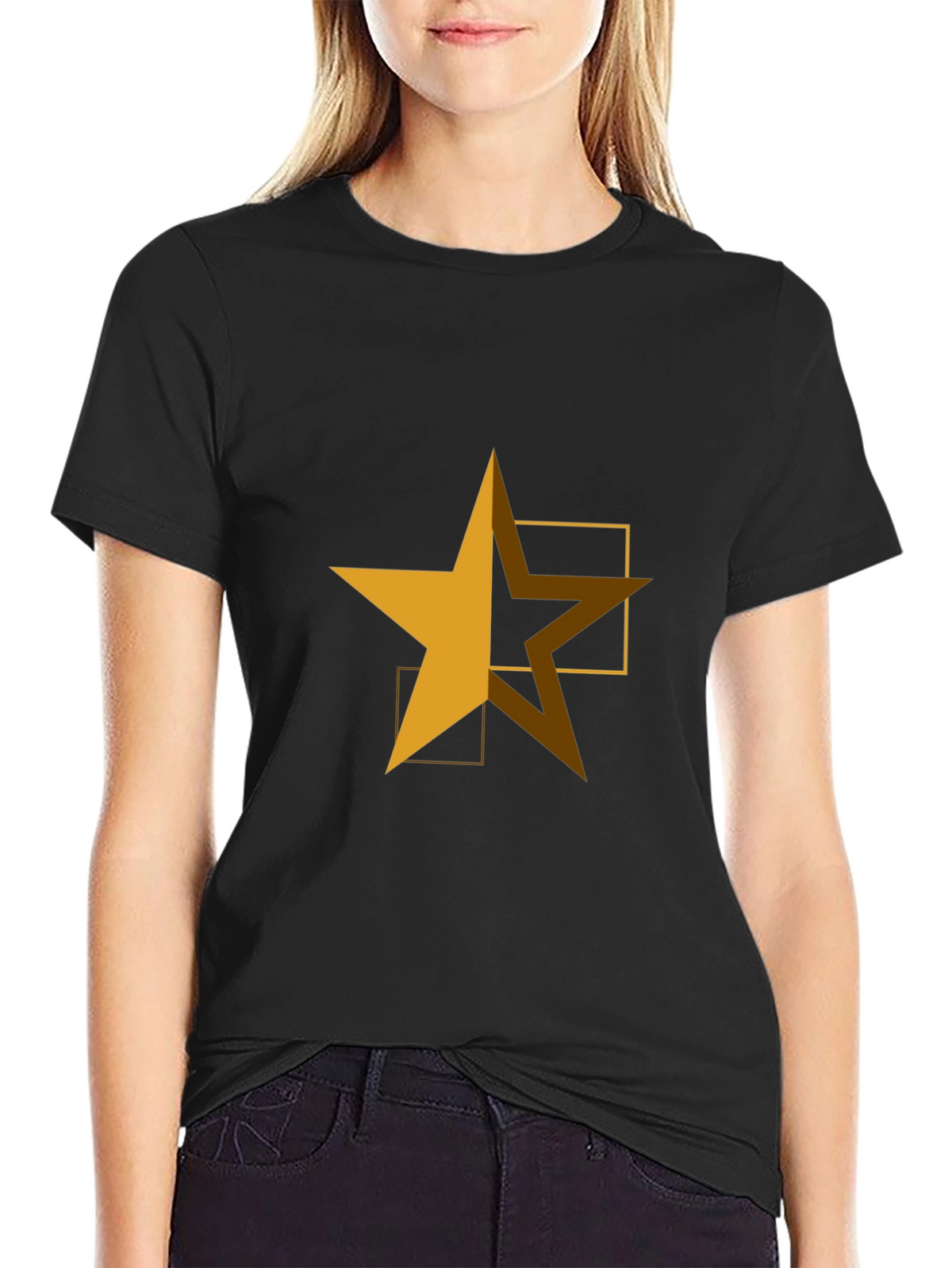 Geometric Star Graphic Tee - Casual Comfort