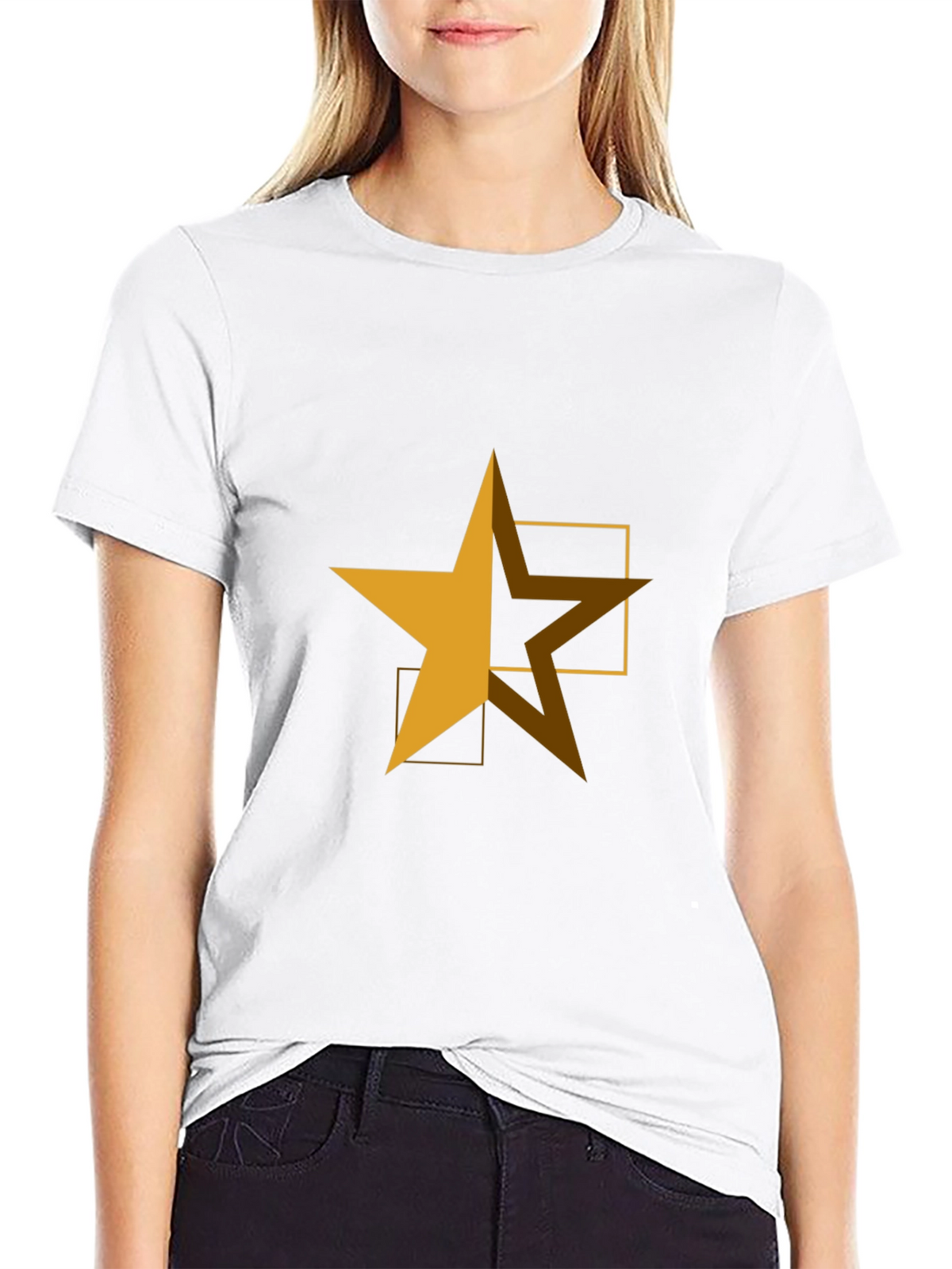 Geometric Star Graphic Tee - Casual Comfort