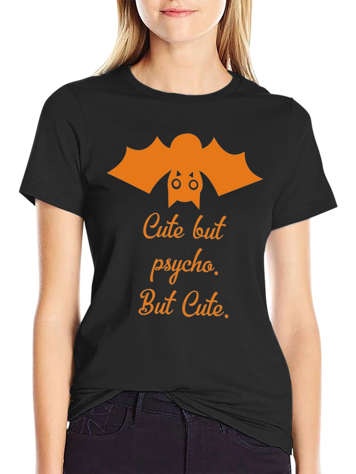 Cute But Psycho Halloween Graphic Tee