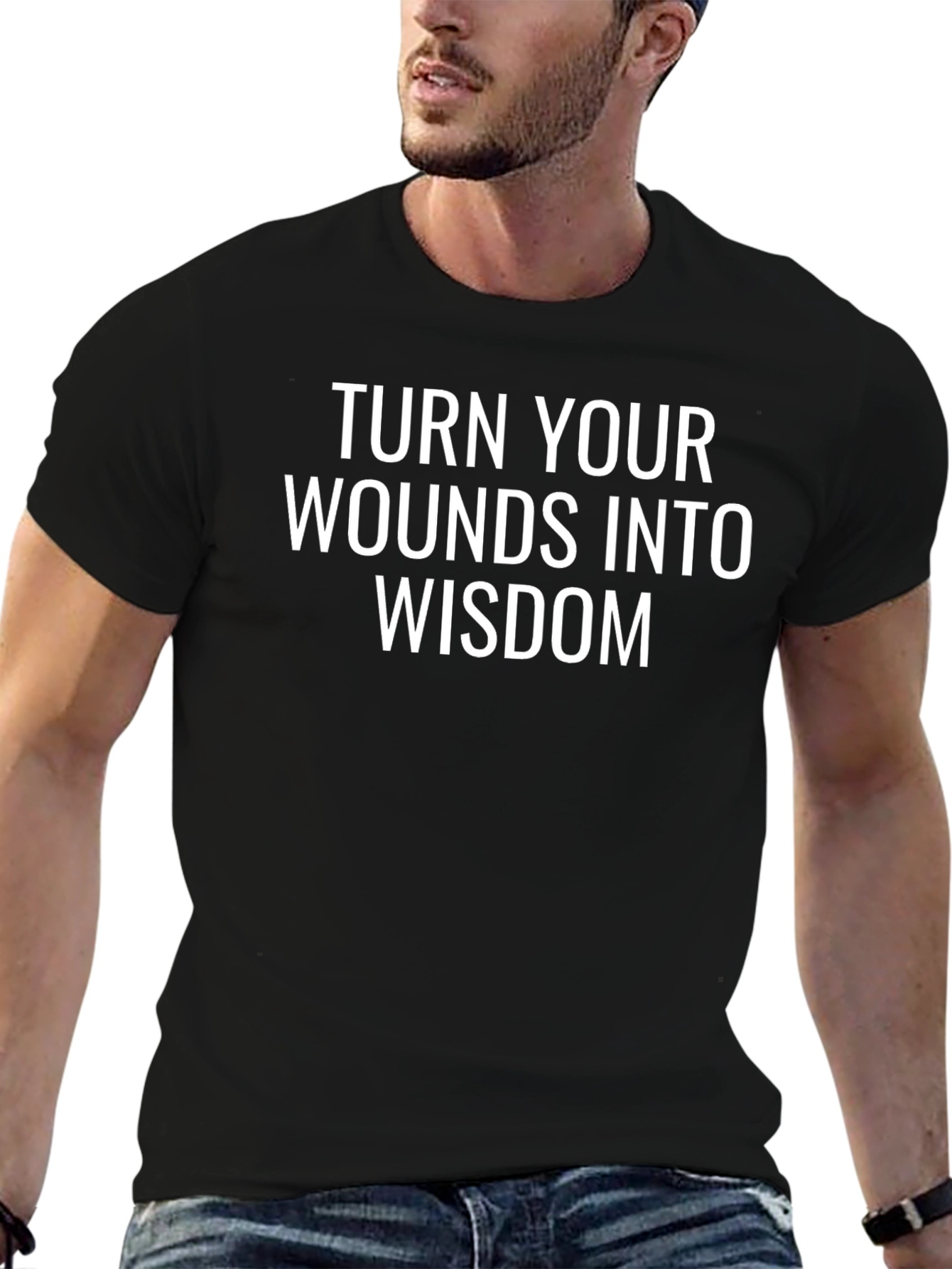 Wisdom Graphic Tee - Black Short Sleeve T-Shirt