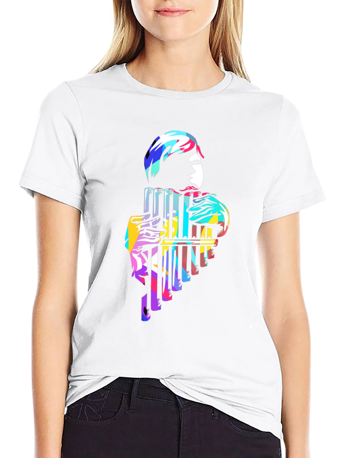 Pan Flute Player Graphic Tee