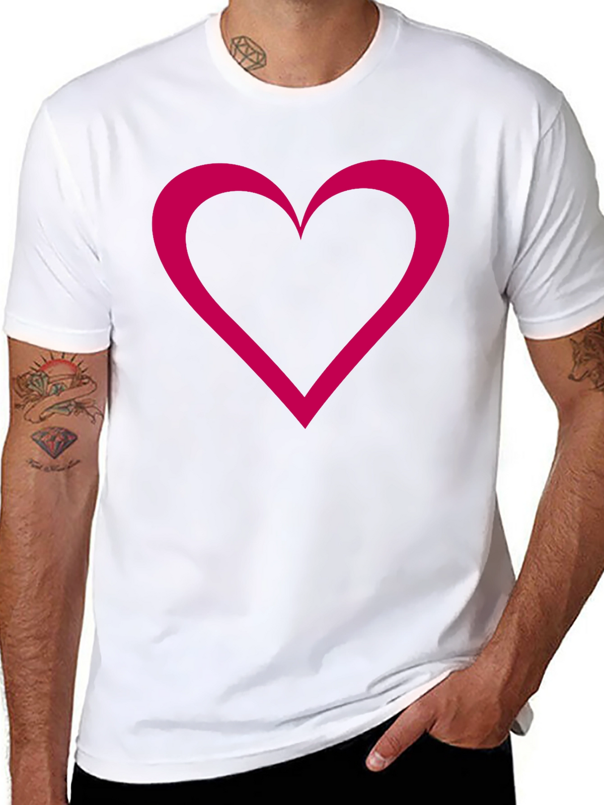 Heart Graphic Black T-Shirt
