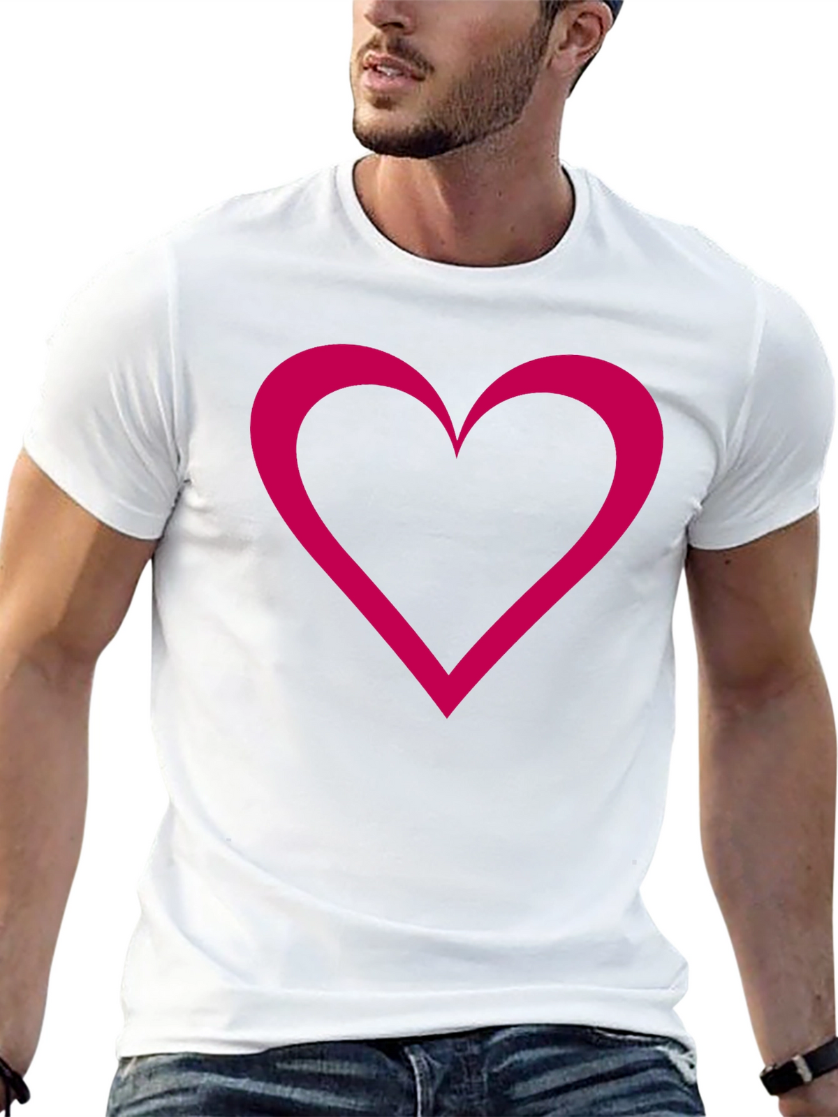 Heart Graphic Black T-Shirt