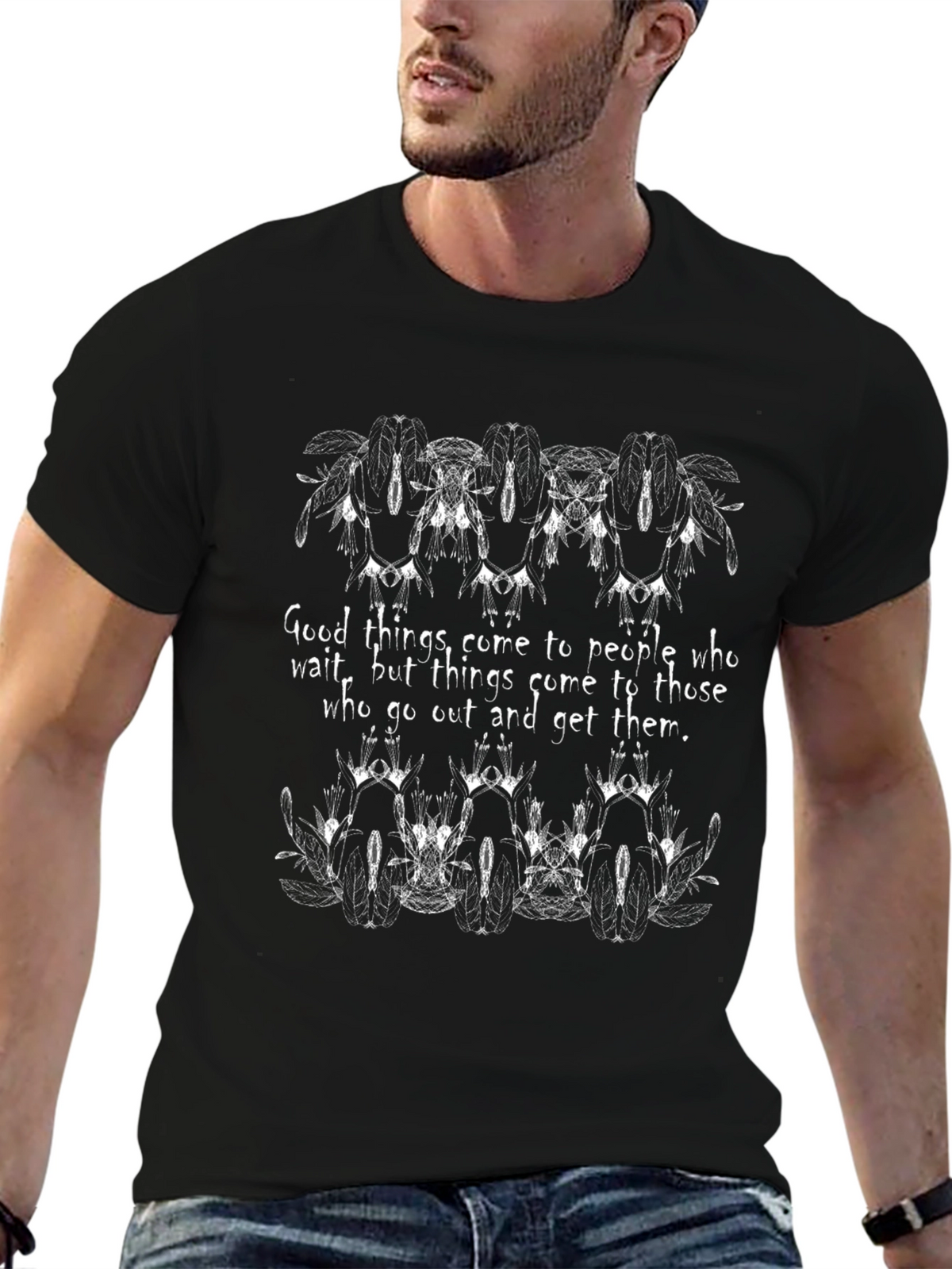 Motivational Motorcycle Graphic T-Shirt - Black