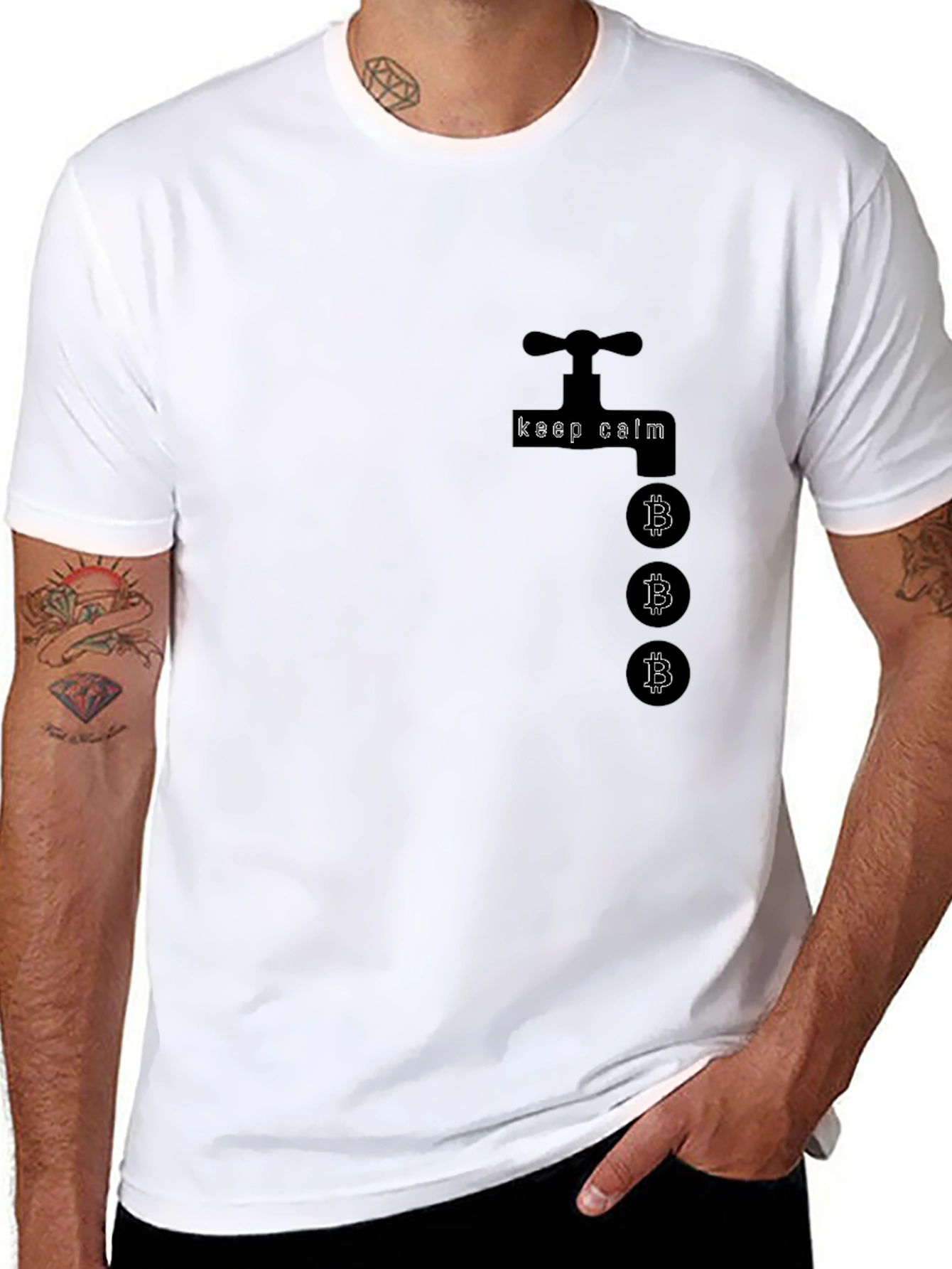 Bitcoin Faucet T-Shirt - Keep Calm Crypto Tee