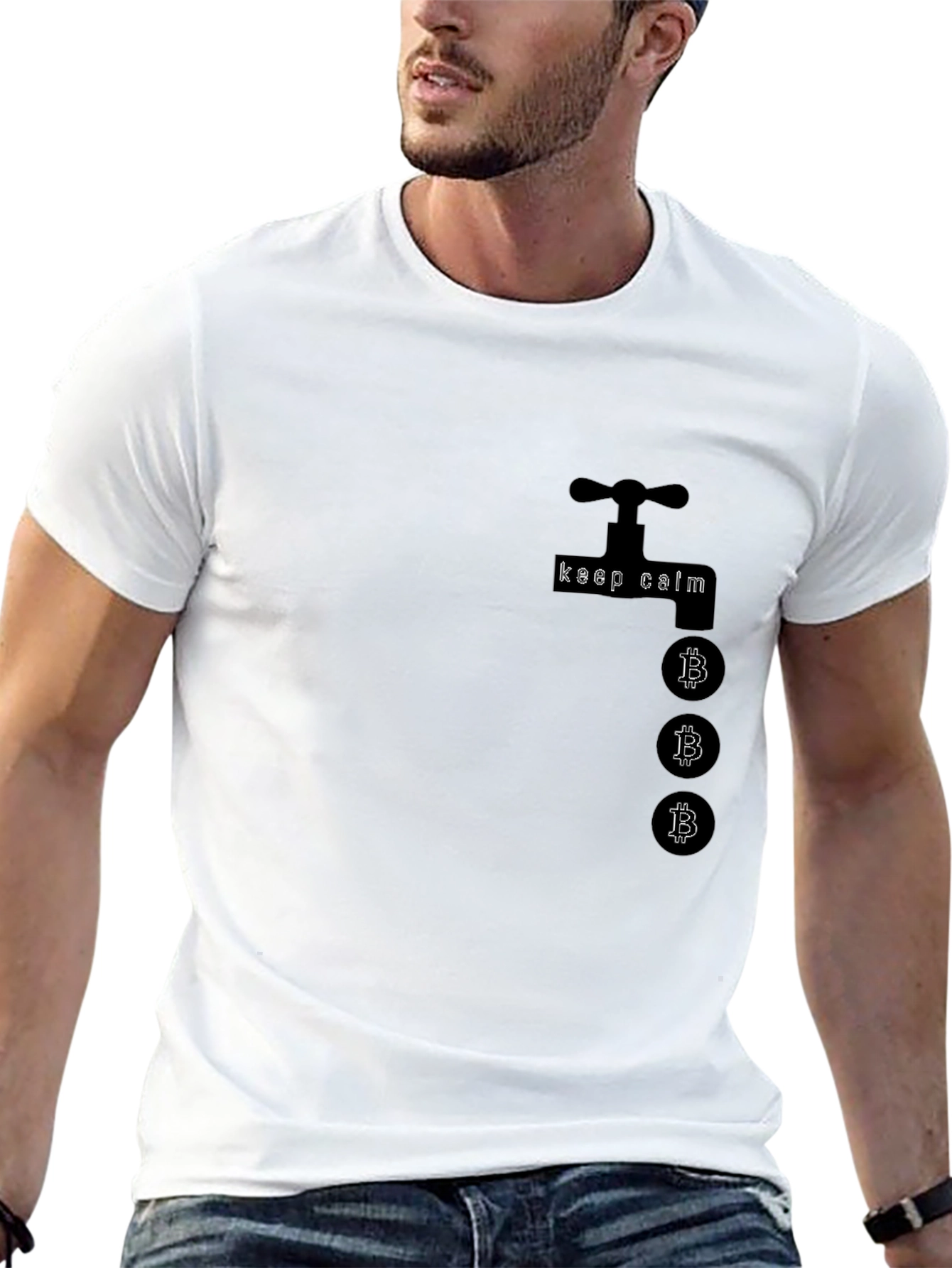 Bitcoin Faucet T-Shirt - Keep Calm Crypto Tee