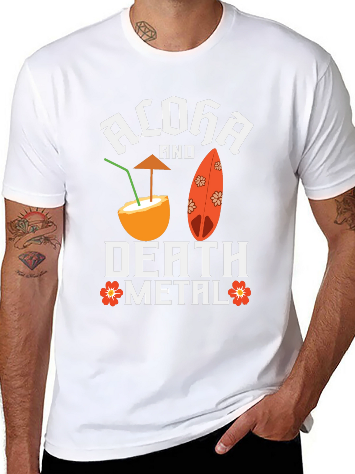 Aloha Death Metal Graphic T-Shirt