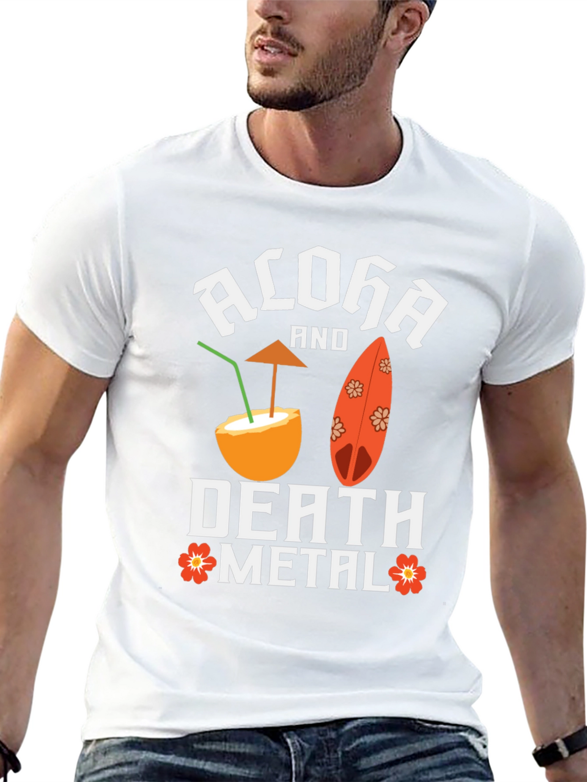 Aloha Death Metal Graphic T-Shirt