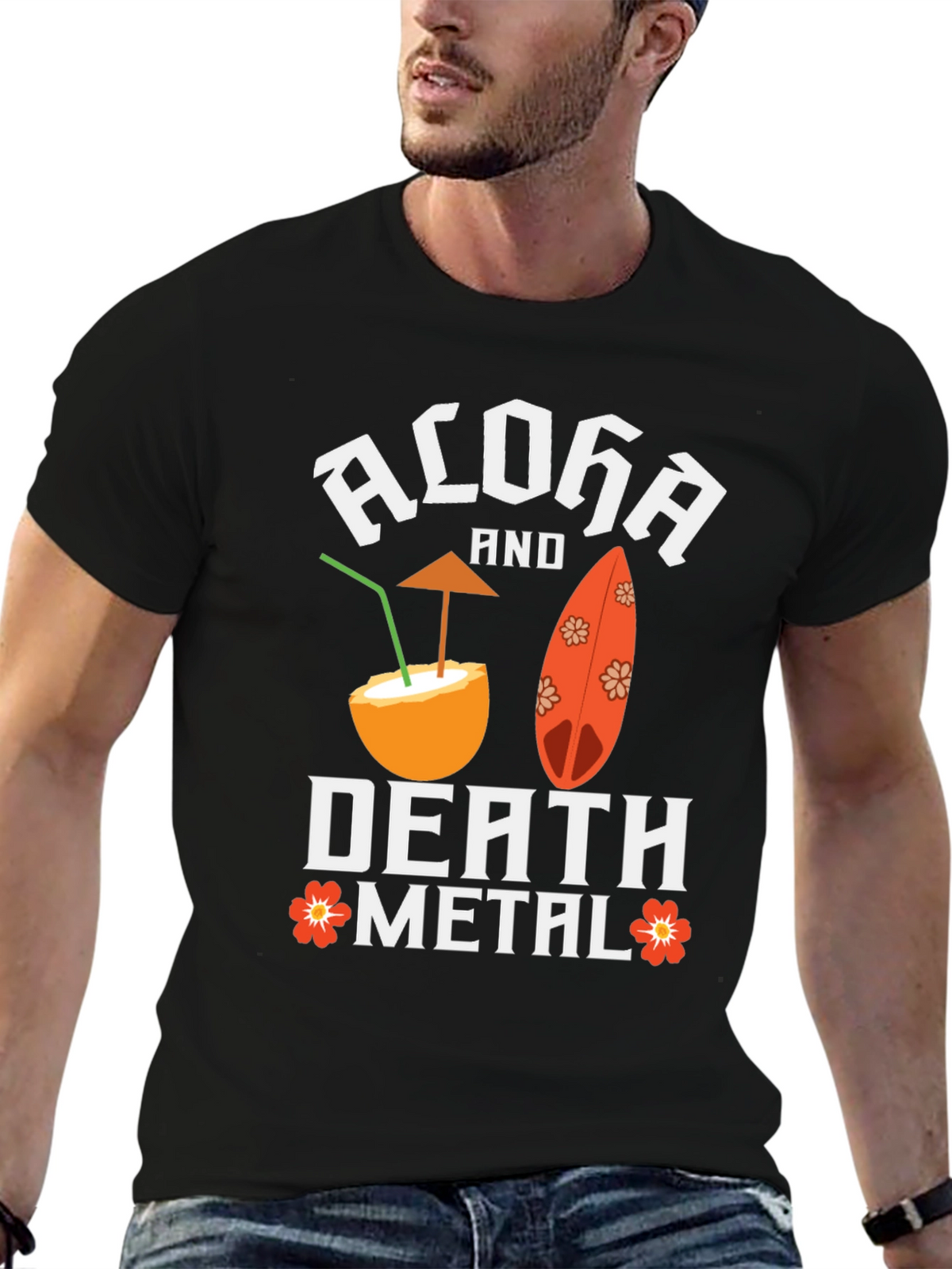 Aloha Death Metal Graphic T-Shirt