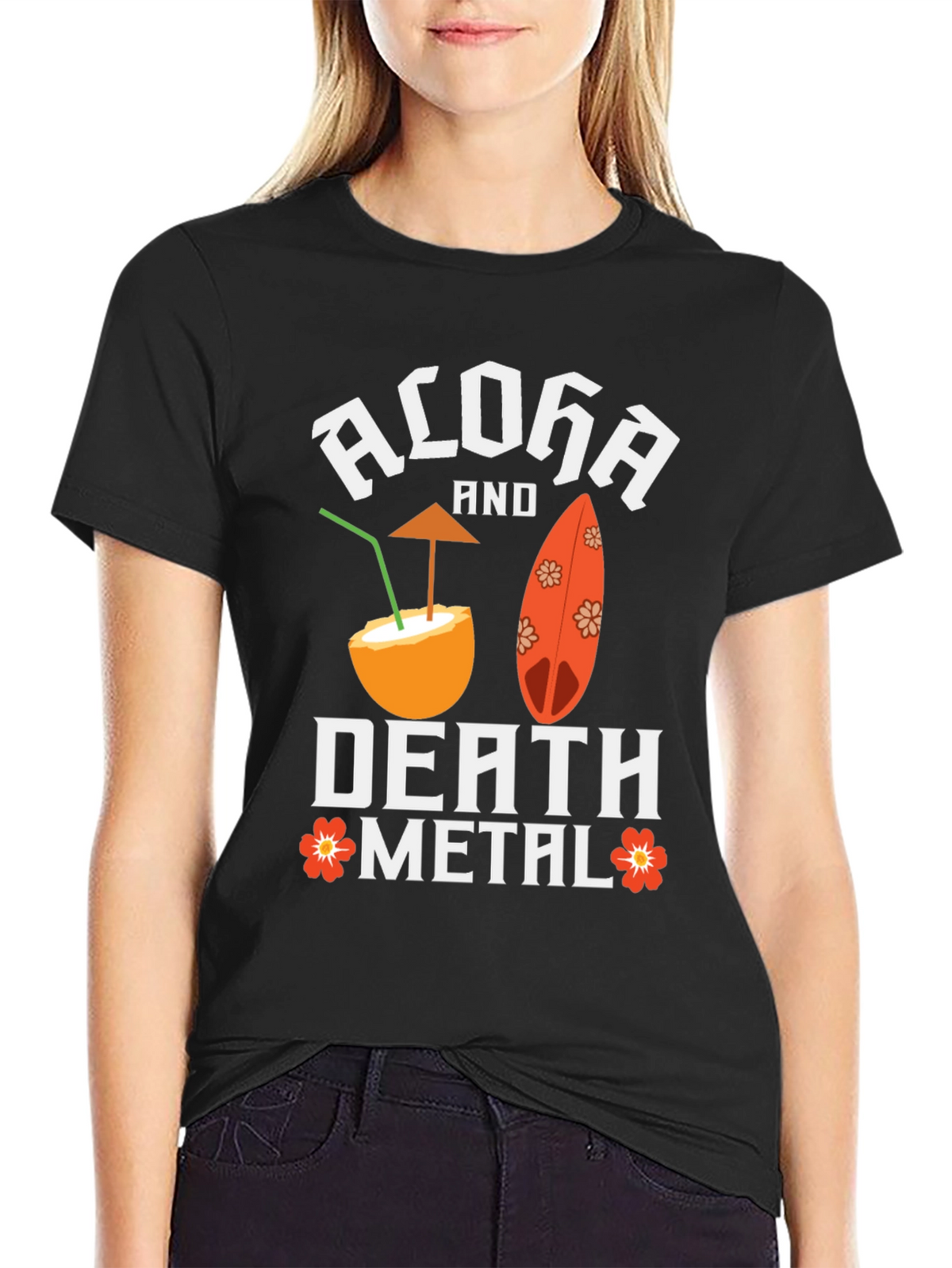 Aloha Death Metal Graphic T-Shirt