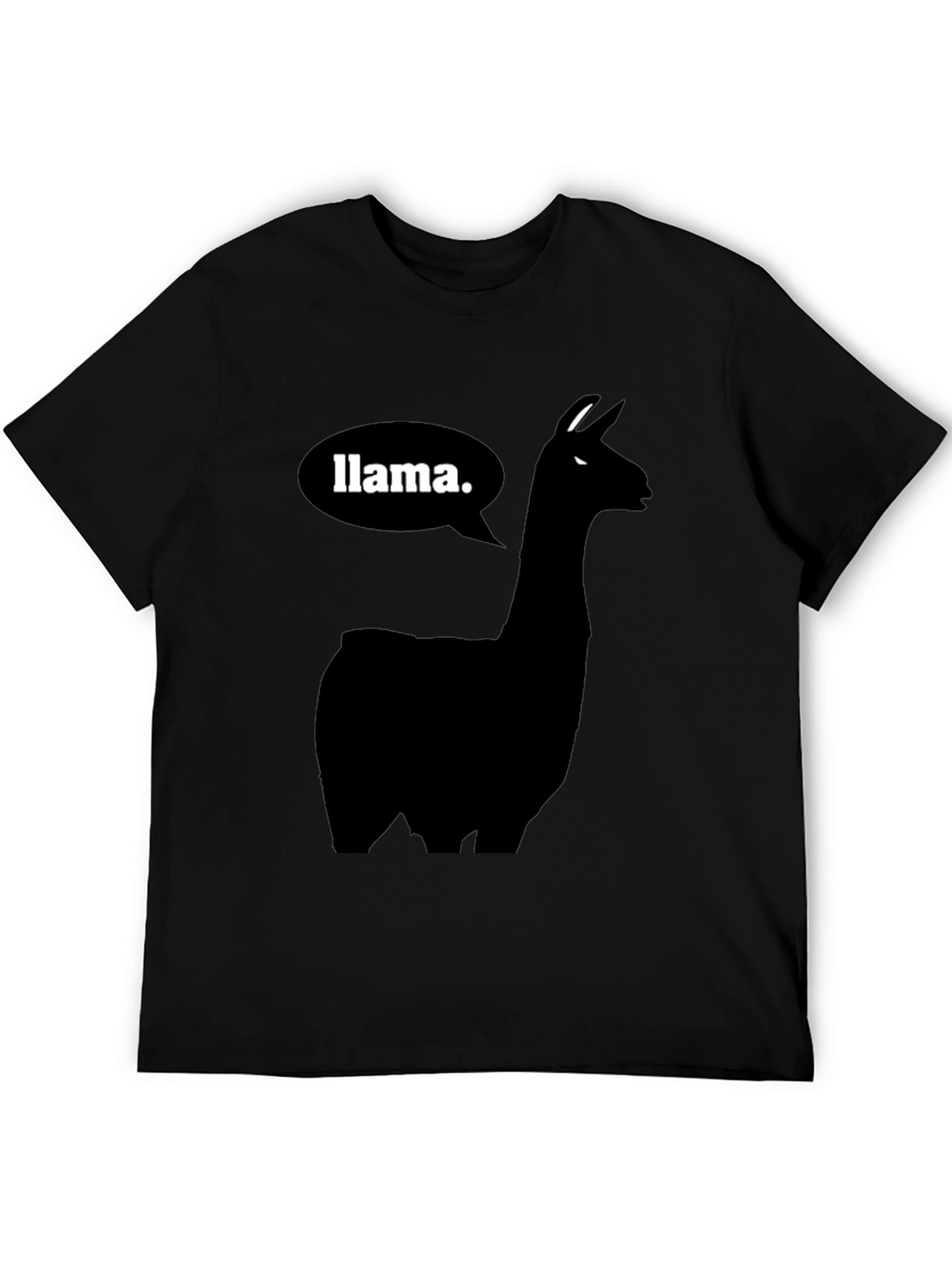 Llama T-Shirt - Black Silhouette Animal Tee