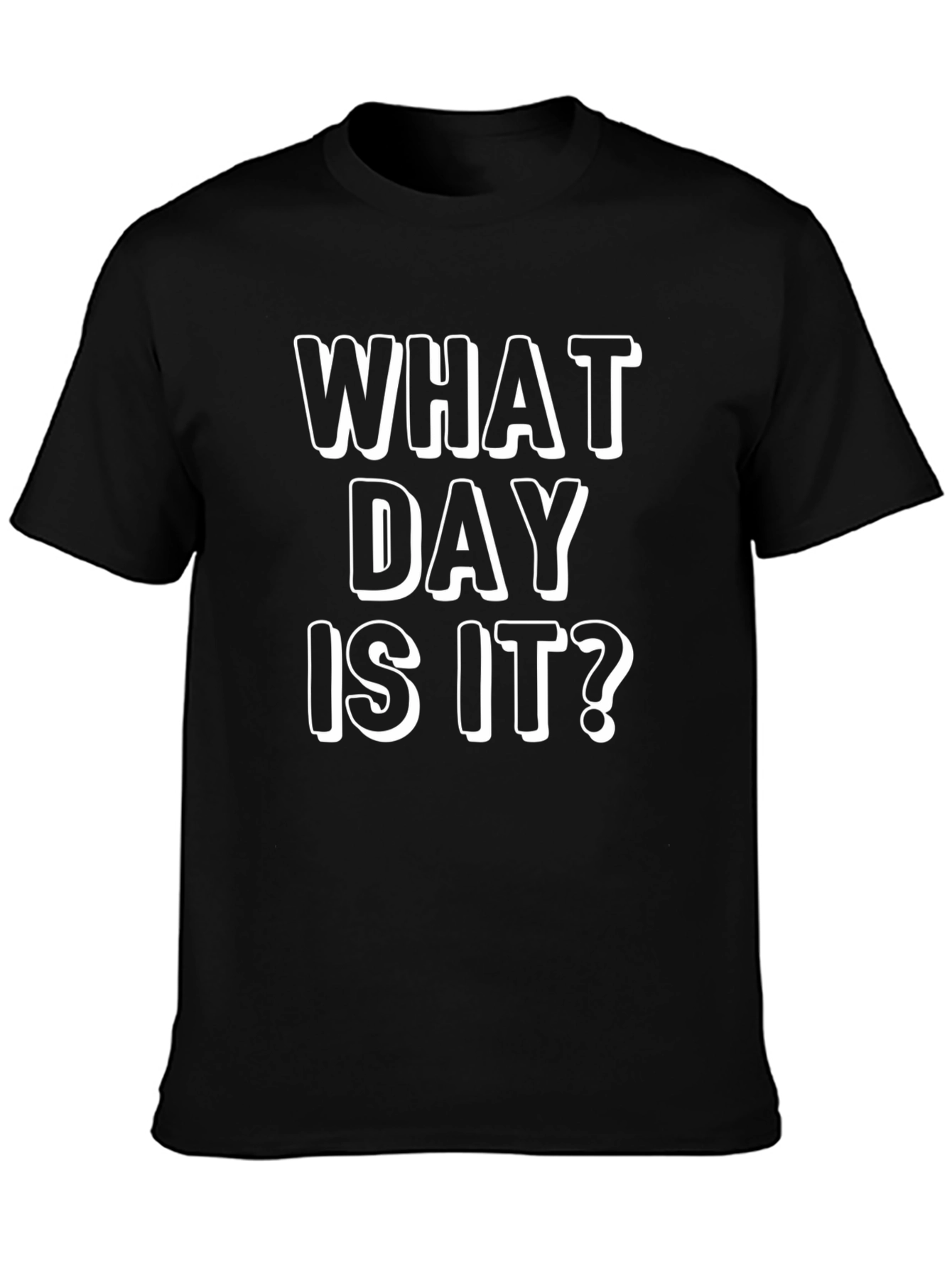 What Day Is It? Mens Black Graphic T-Shirt