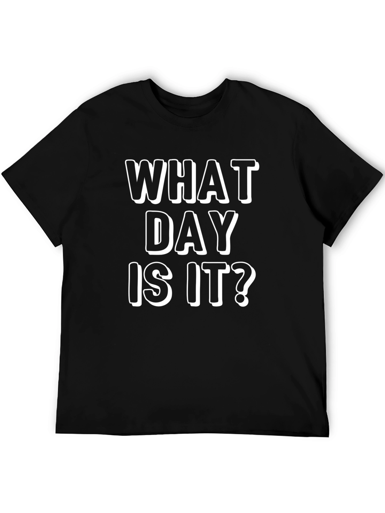 What Day Is It? Mens Black Graphic T-Shirt