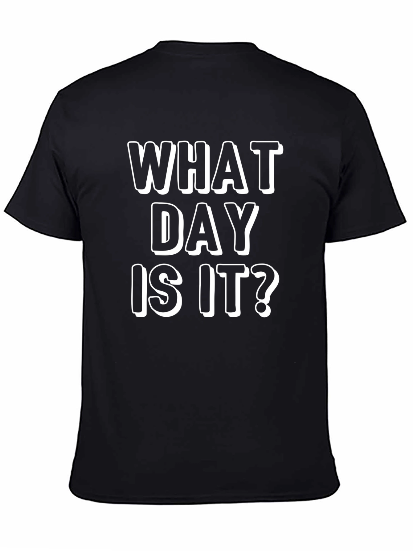 What Day Is It? Mens Black Graphic T-Shirt