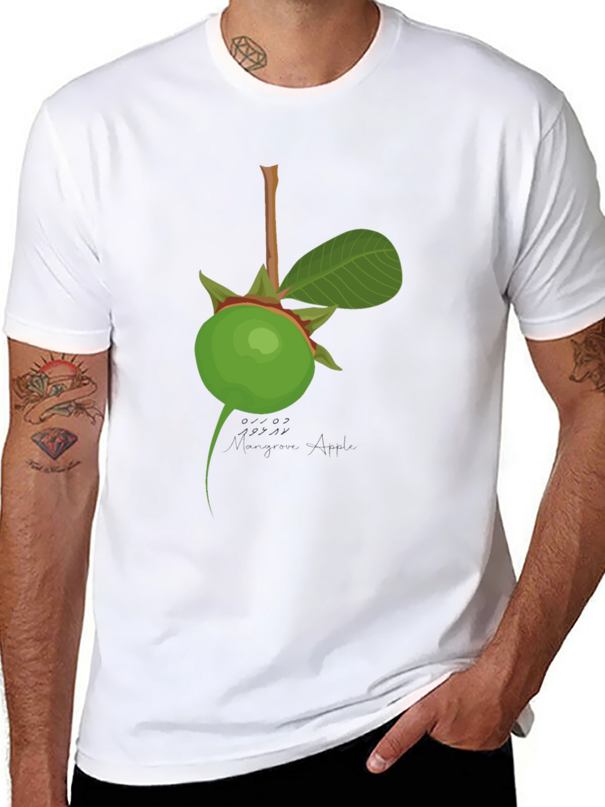 Margarine Apple Graphic Black T-Shirt