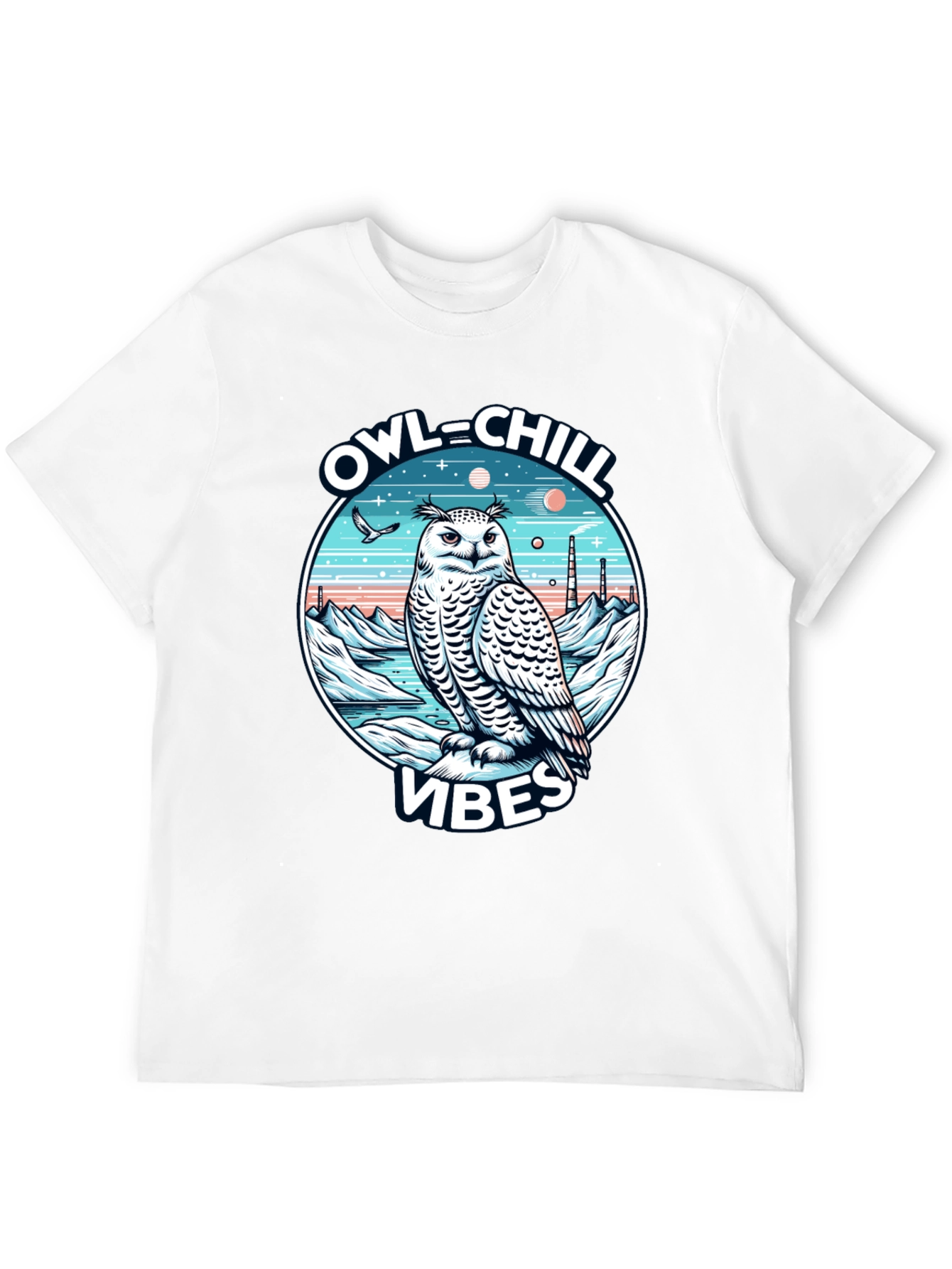 Owl Chill Vibes Graphic T-Shirt