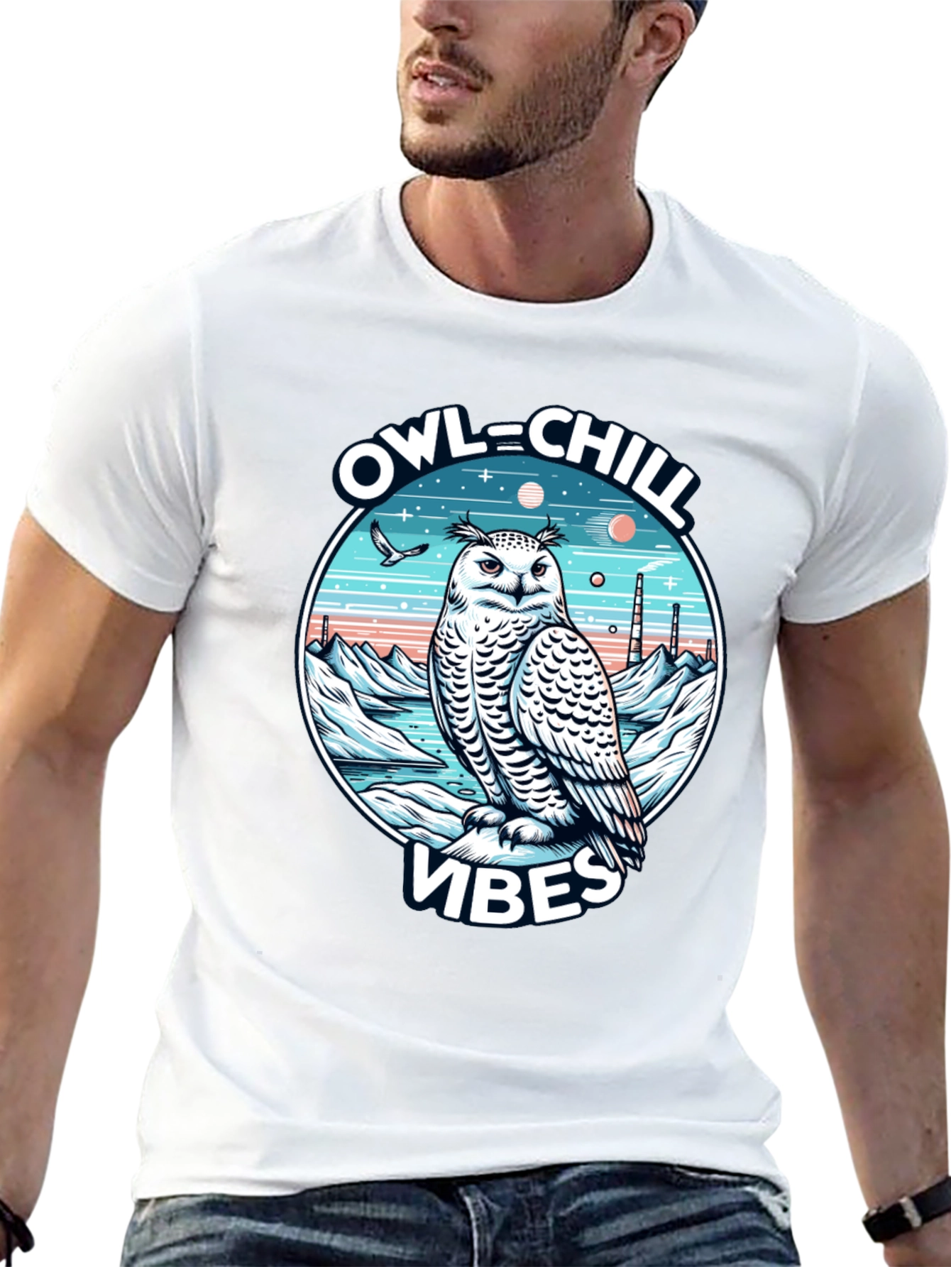 Owl Chill Vibes Graphic T-Shirt