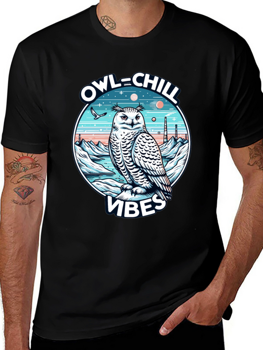 Owl Chill Vibes Graphic T-Shirt