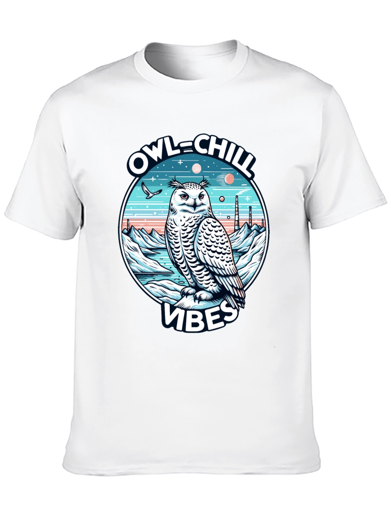 Owl Chill Vibes Graphic T-Shirt