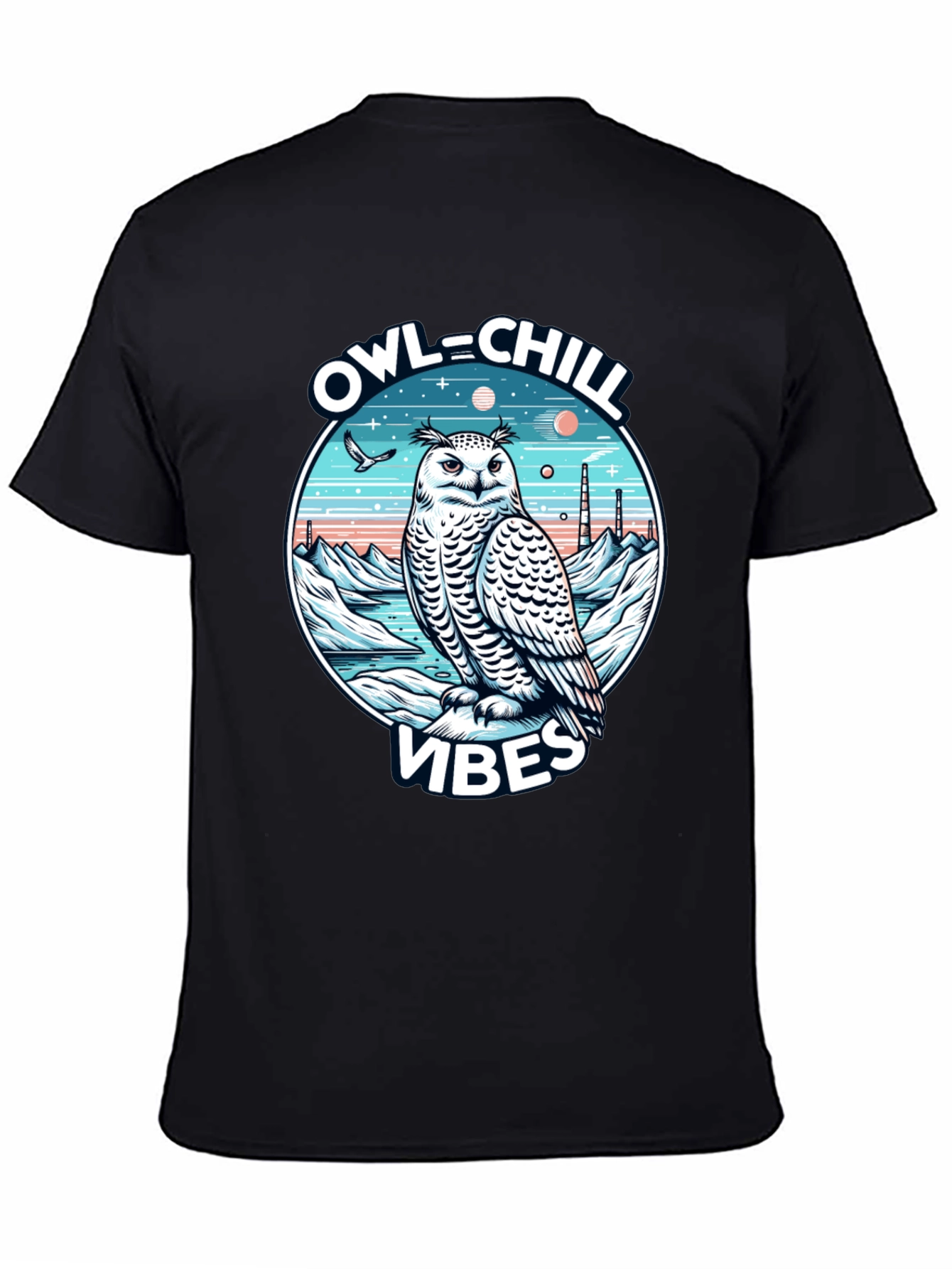 Owl Chill Vibes Graphic T-Shirt