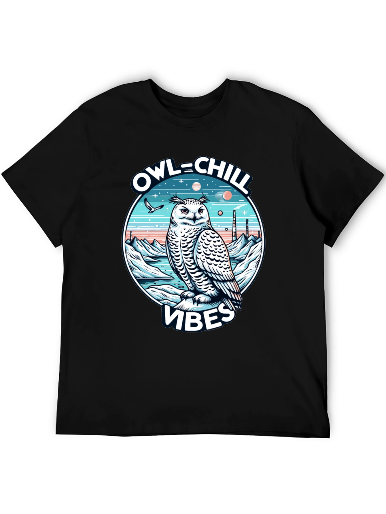 Owl Chill Vibes Graphic T-Shirt