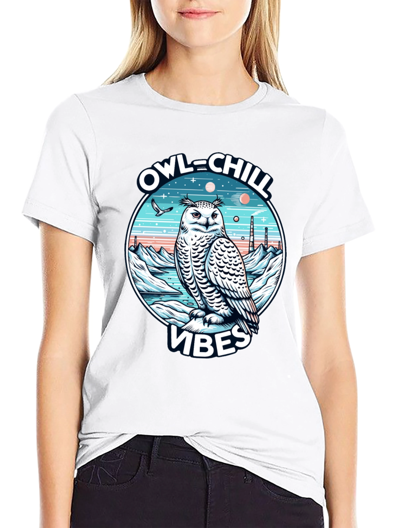 Owl Chill Vibes Graphic T-Shirt