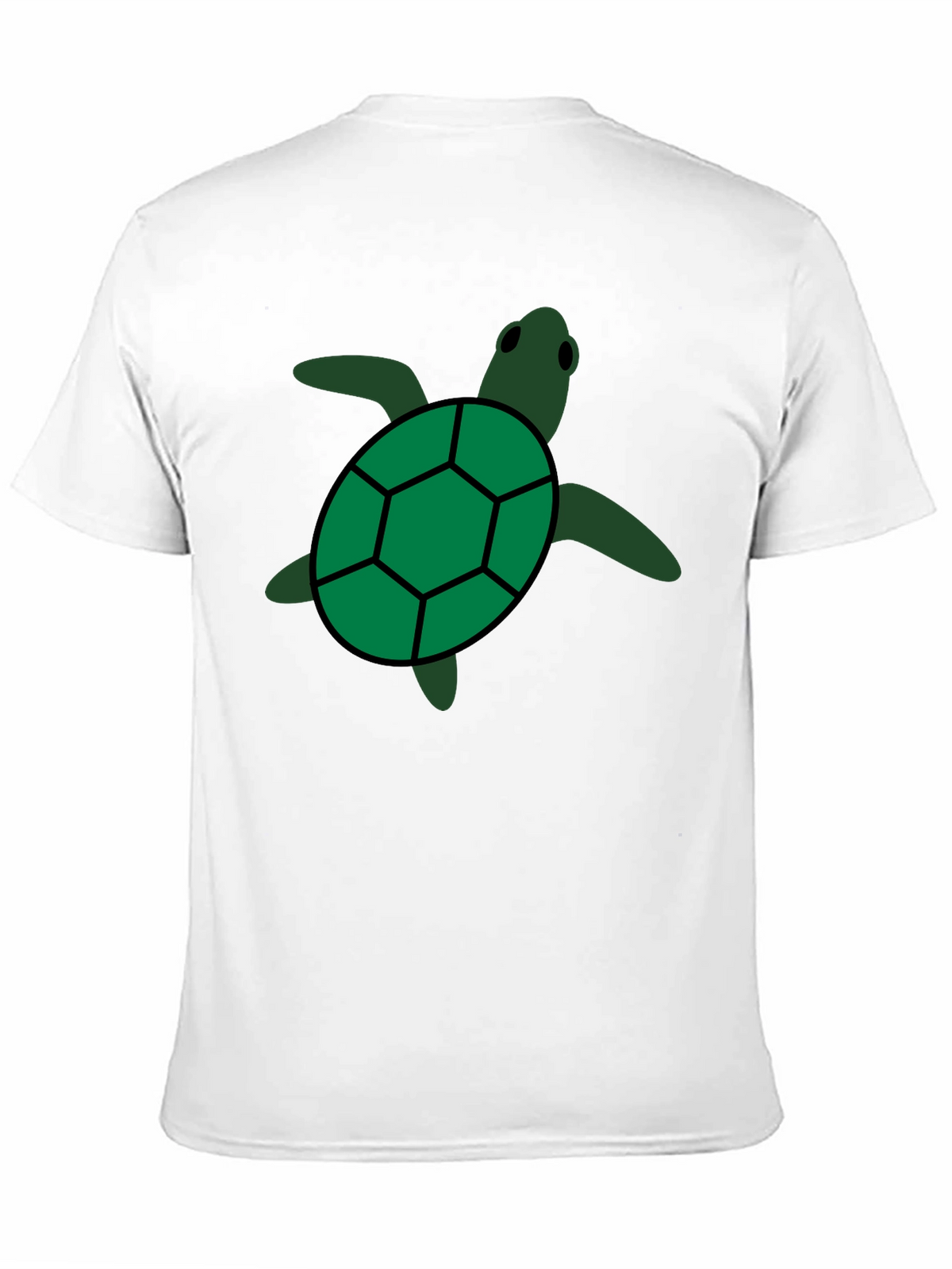 Green Sea Turtle Graphic Tee - Black Casual Shirt