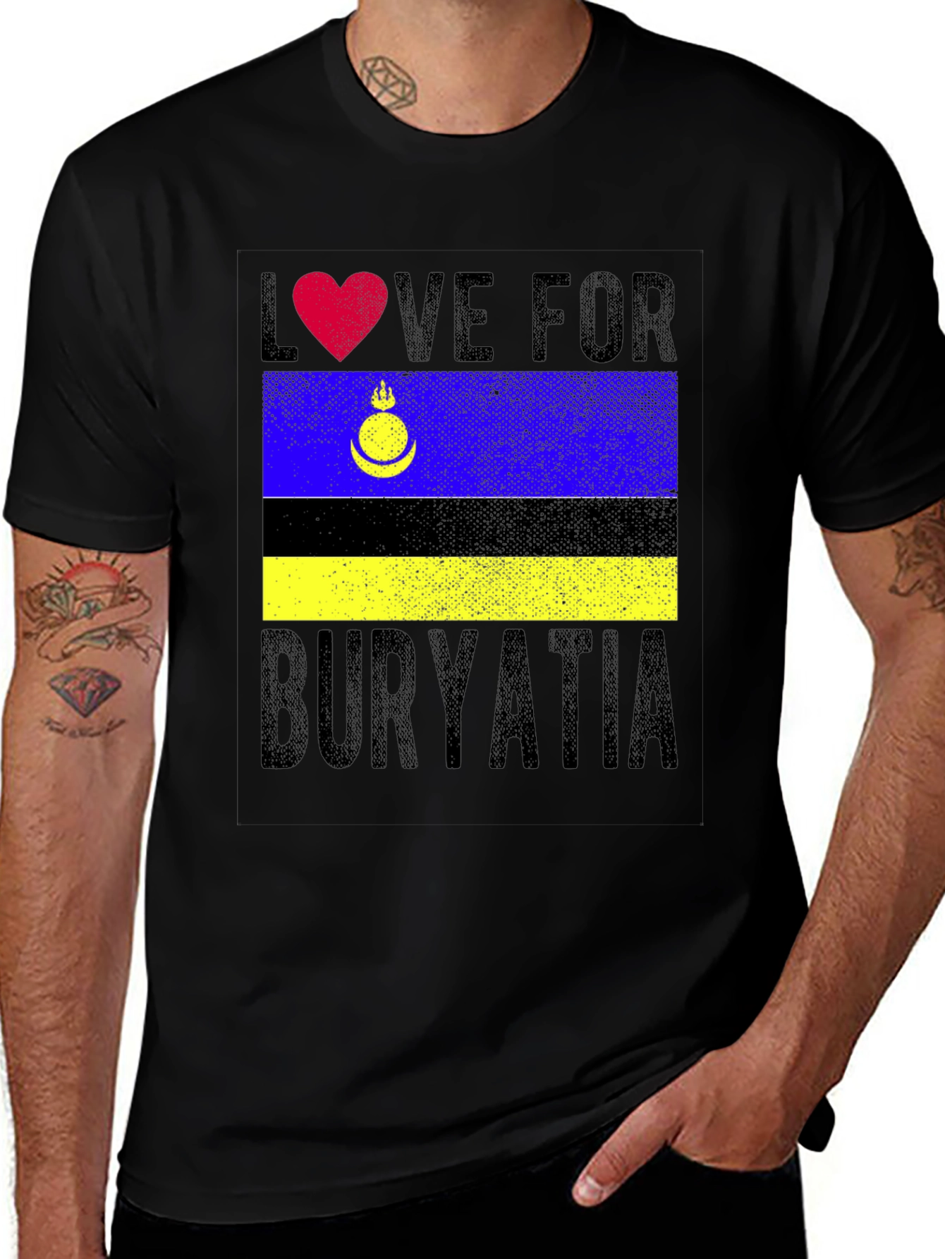 Buryatia Love T-Shirt - Flag Pride Tee