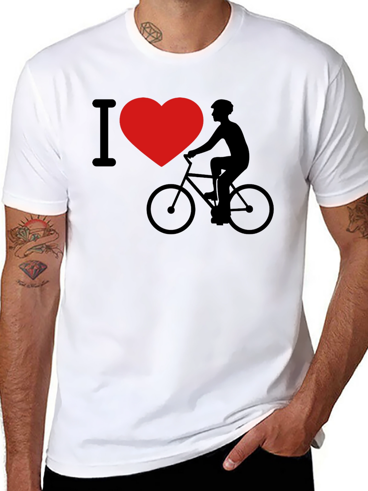 I Heart Biking Graphic T-Shirt