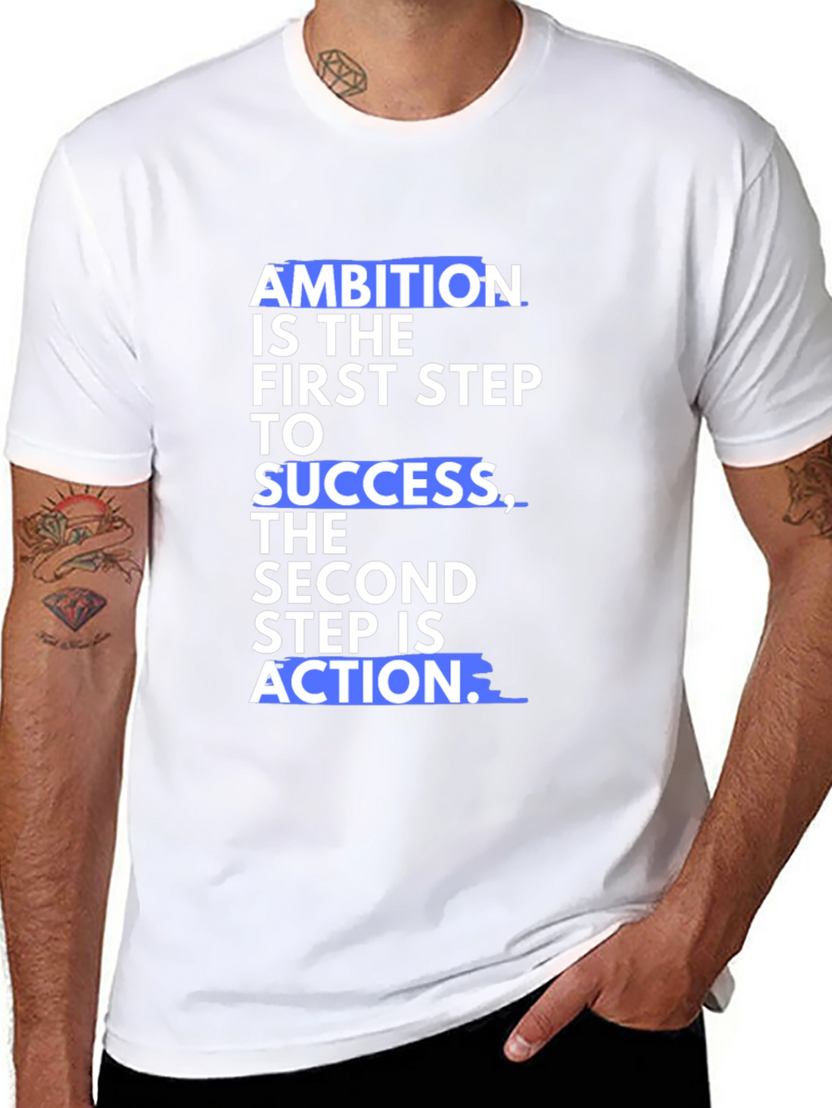 Motivational Ambition Success Black T-Shirt