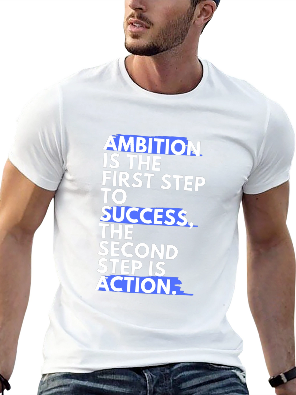 Motivational Ambition Success Black T-Shirt