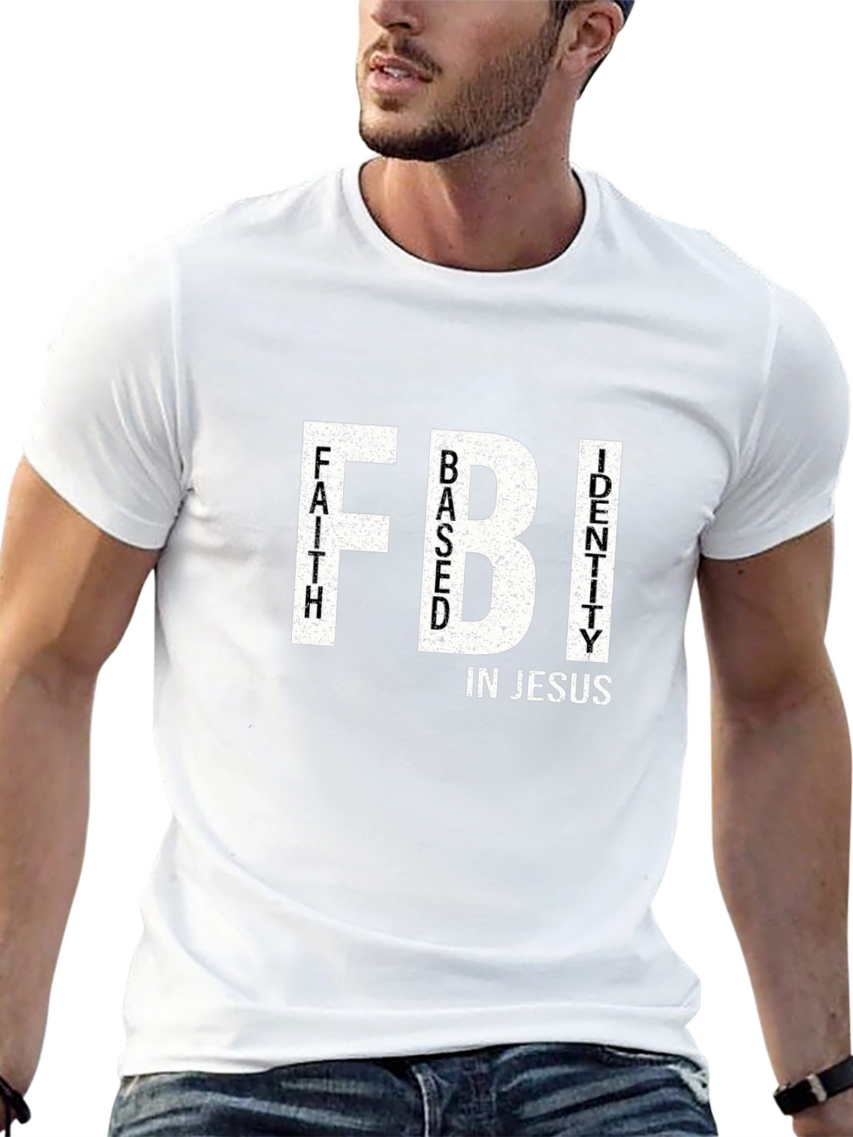 Faith Based Identity in Jesus FBI T-Shirt