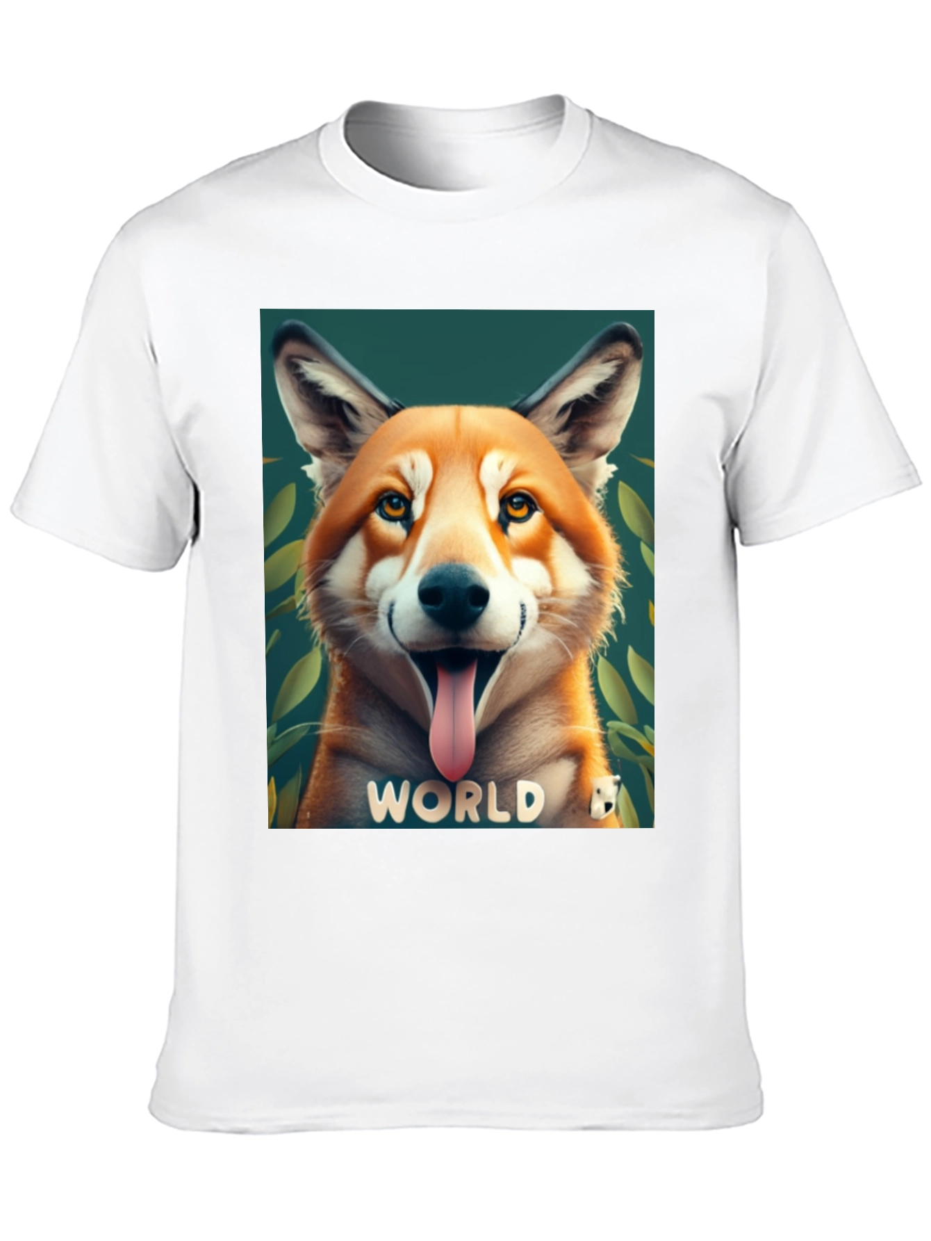 Dog World Graphic Tee - Black Cotton Blend