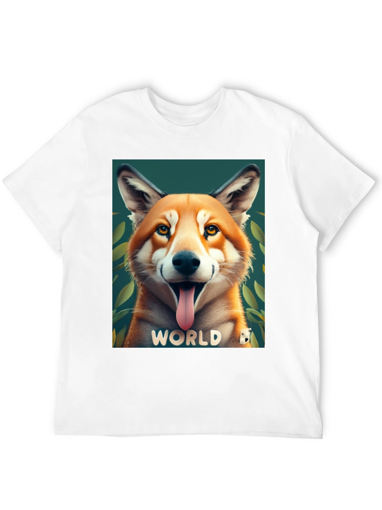 Dog World Graphic Tee - Black Cotton Blend