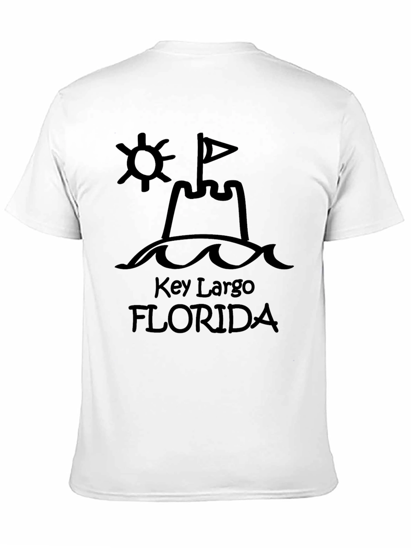 Key Largo Florida Sandcastle Black T-Shirt