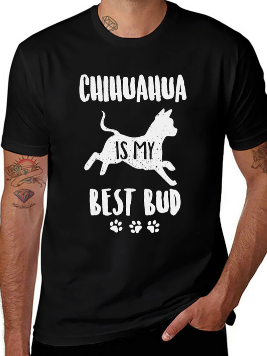 Chihuahua Best Bud Black Graphic Tee