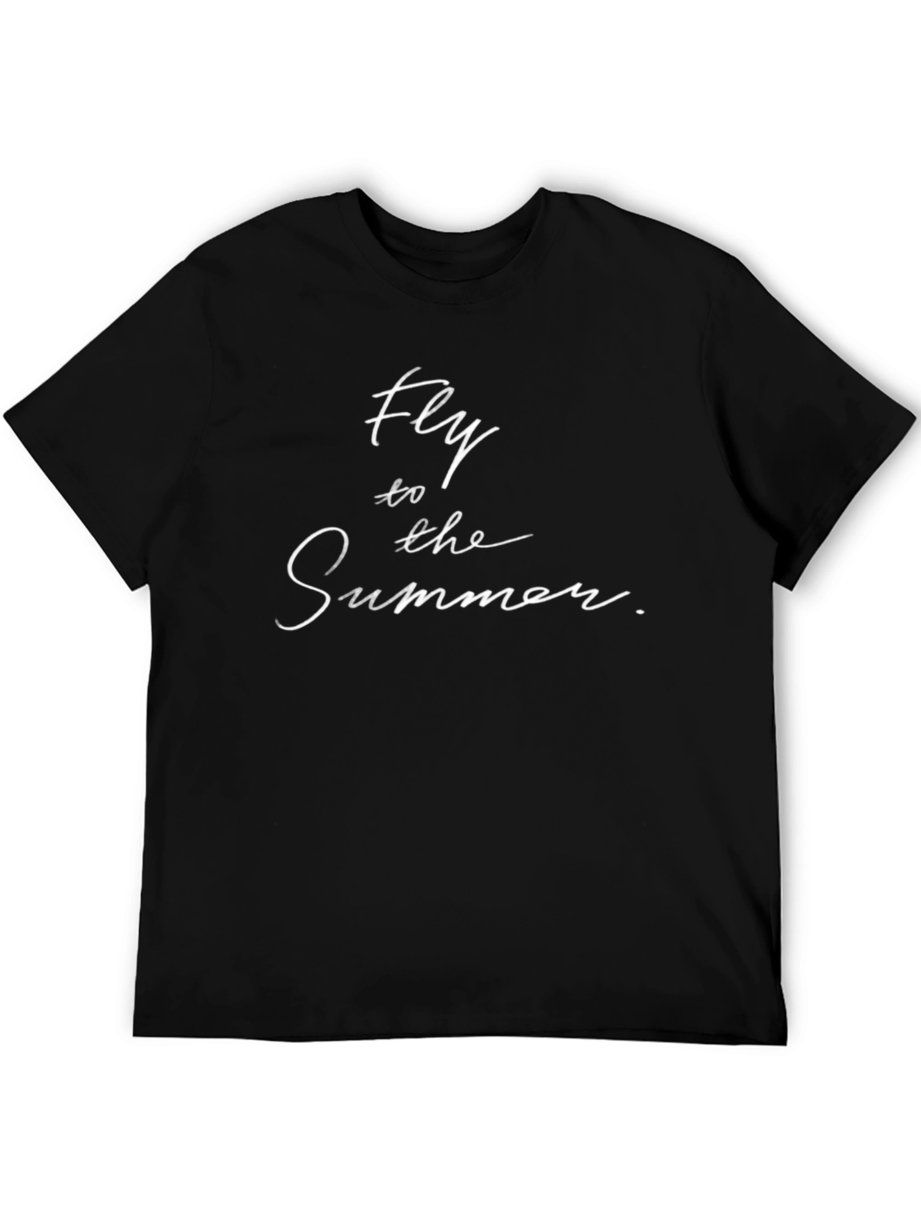 Fly to the Summer Graphic Black T-Shirt