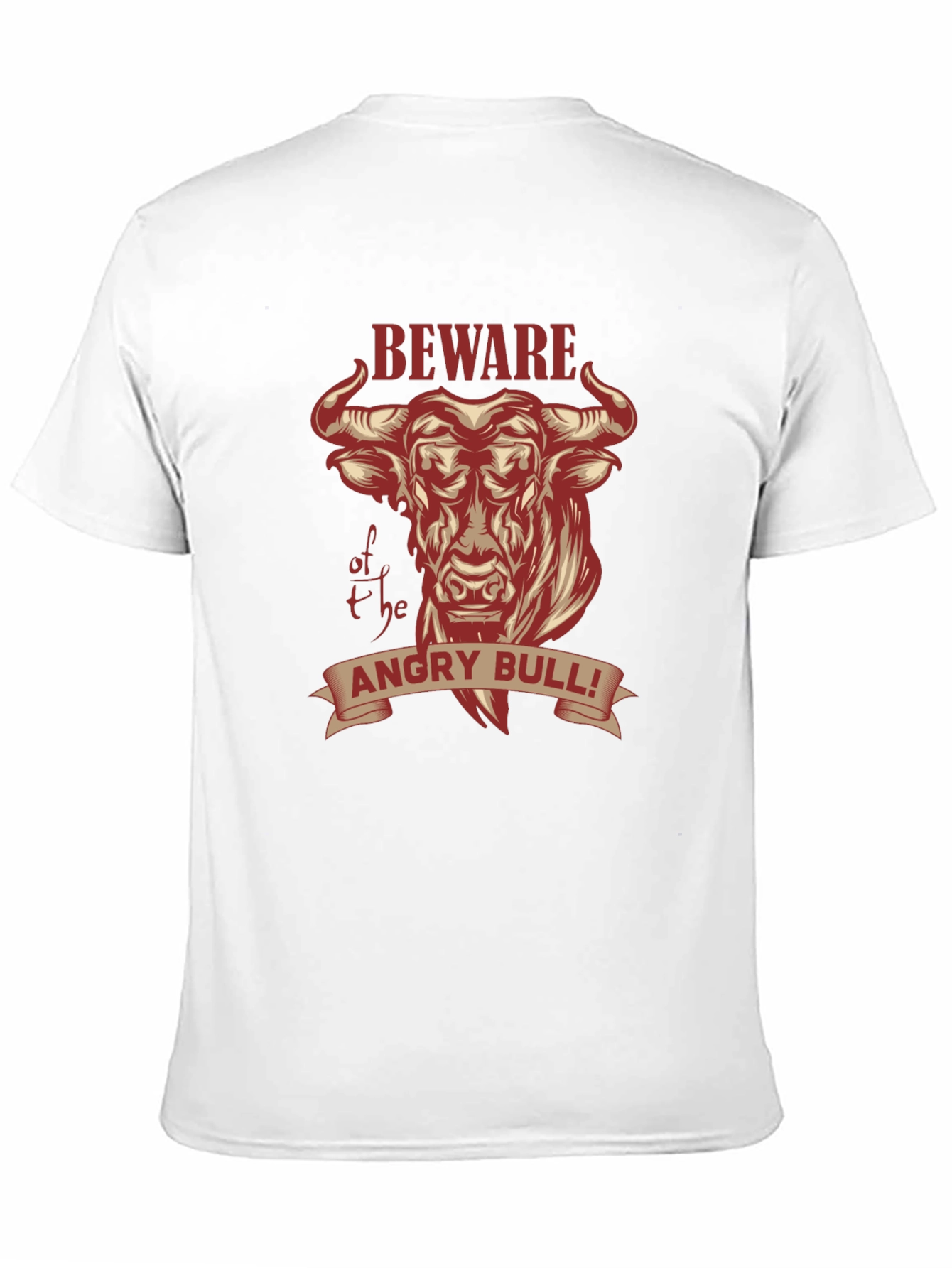 Beware of the Angry Bull Graphic T-Shirt