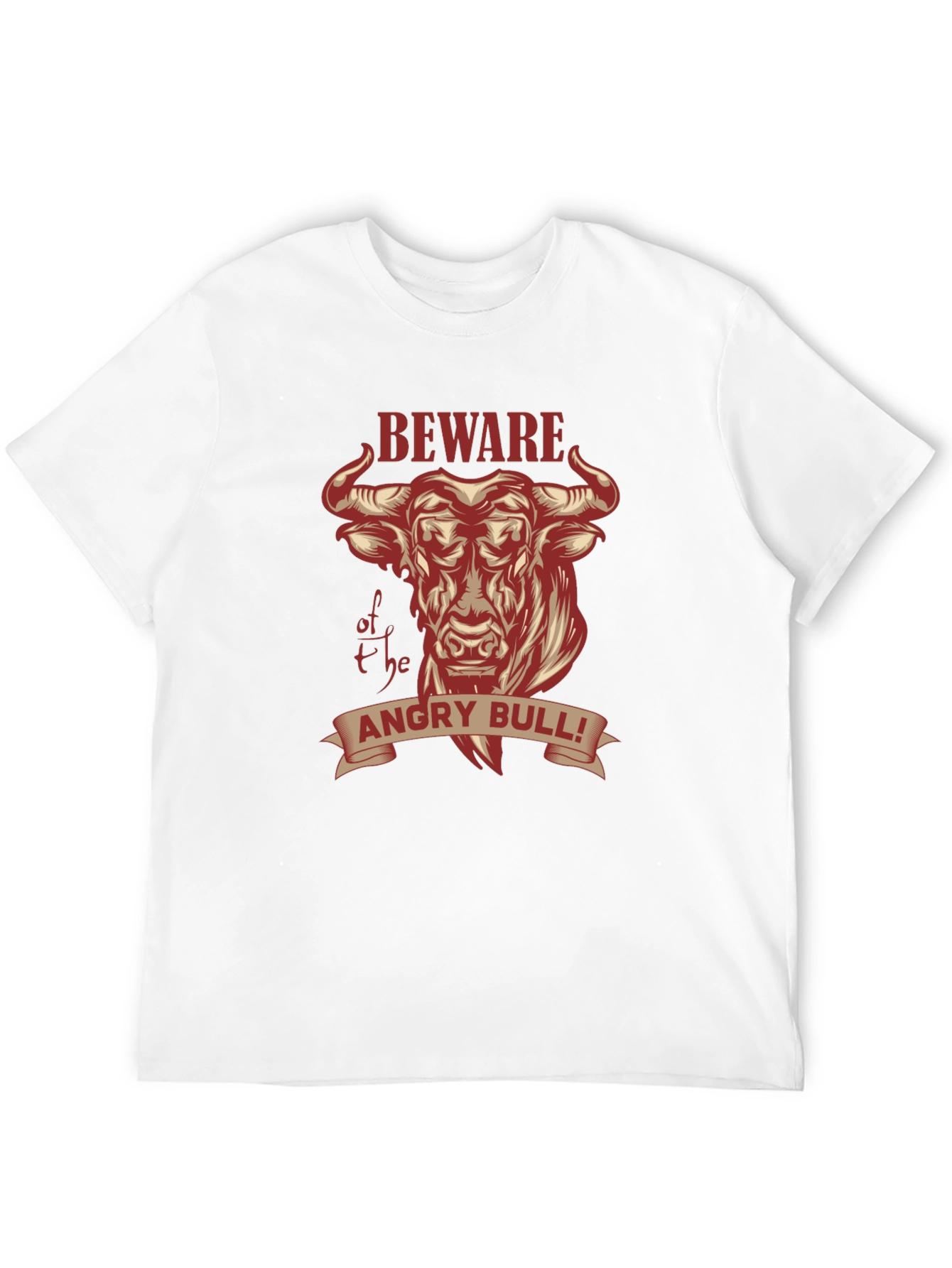 Beware of the Angry Bull Graphic T-Shirt