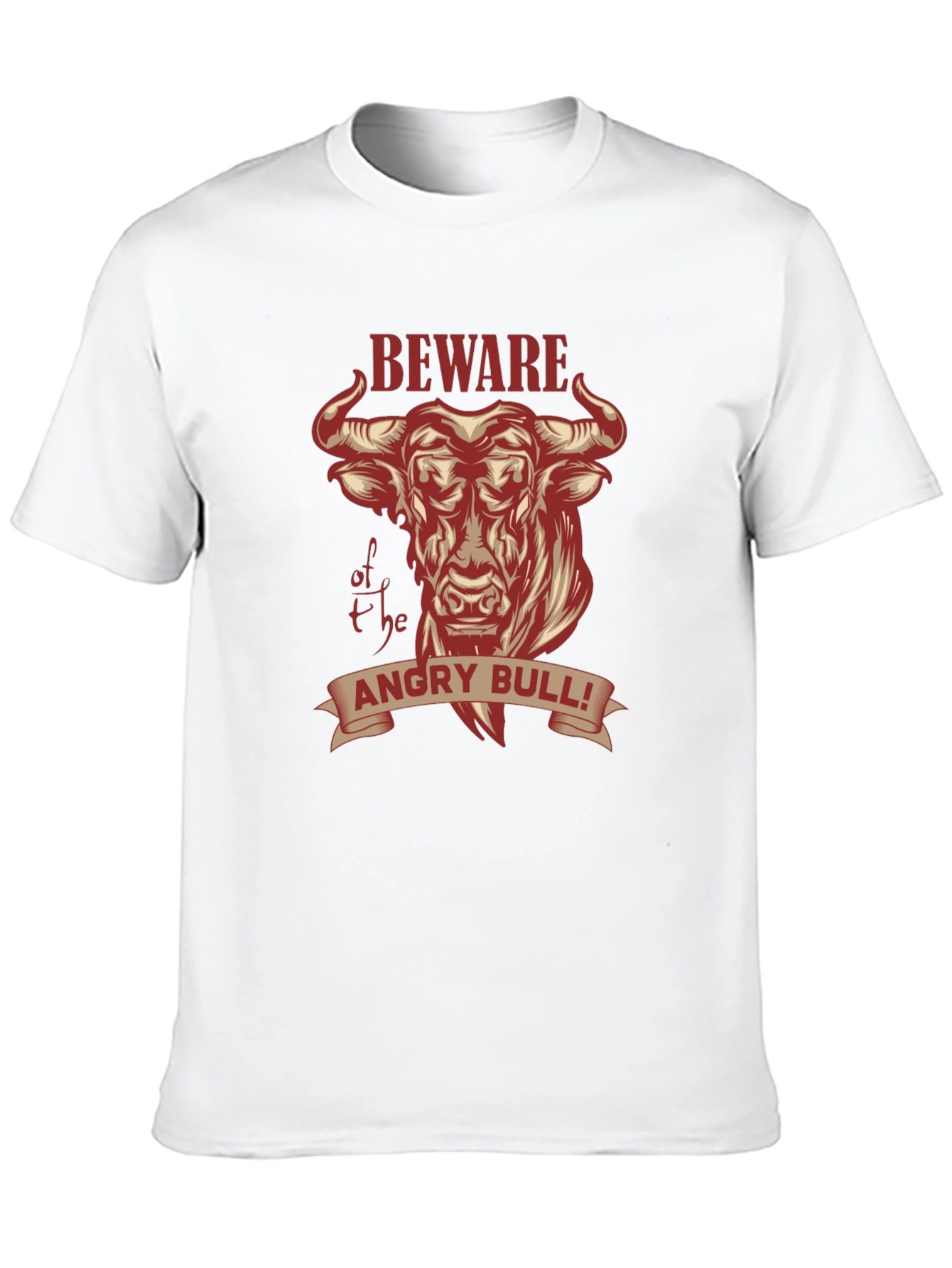Beware of the Angry Bull Graphic T-Shirt