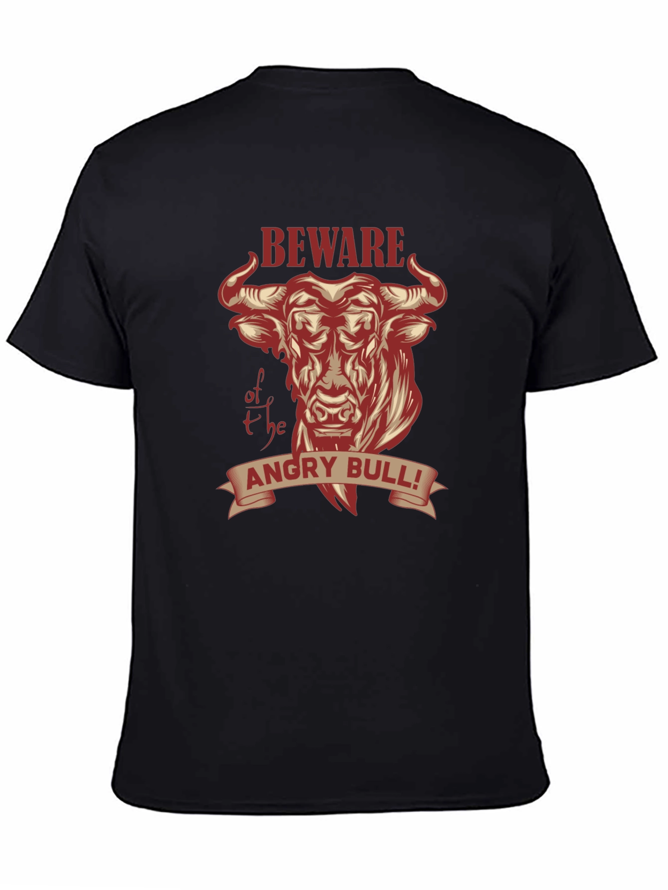 Beware of the Angry Bull Graphic T-Shirt