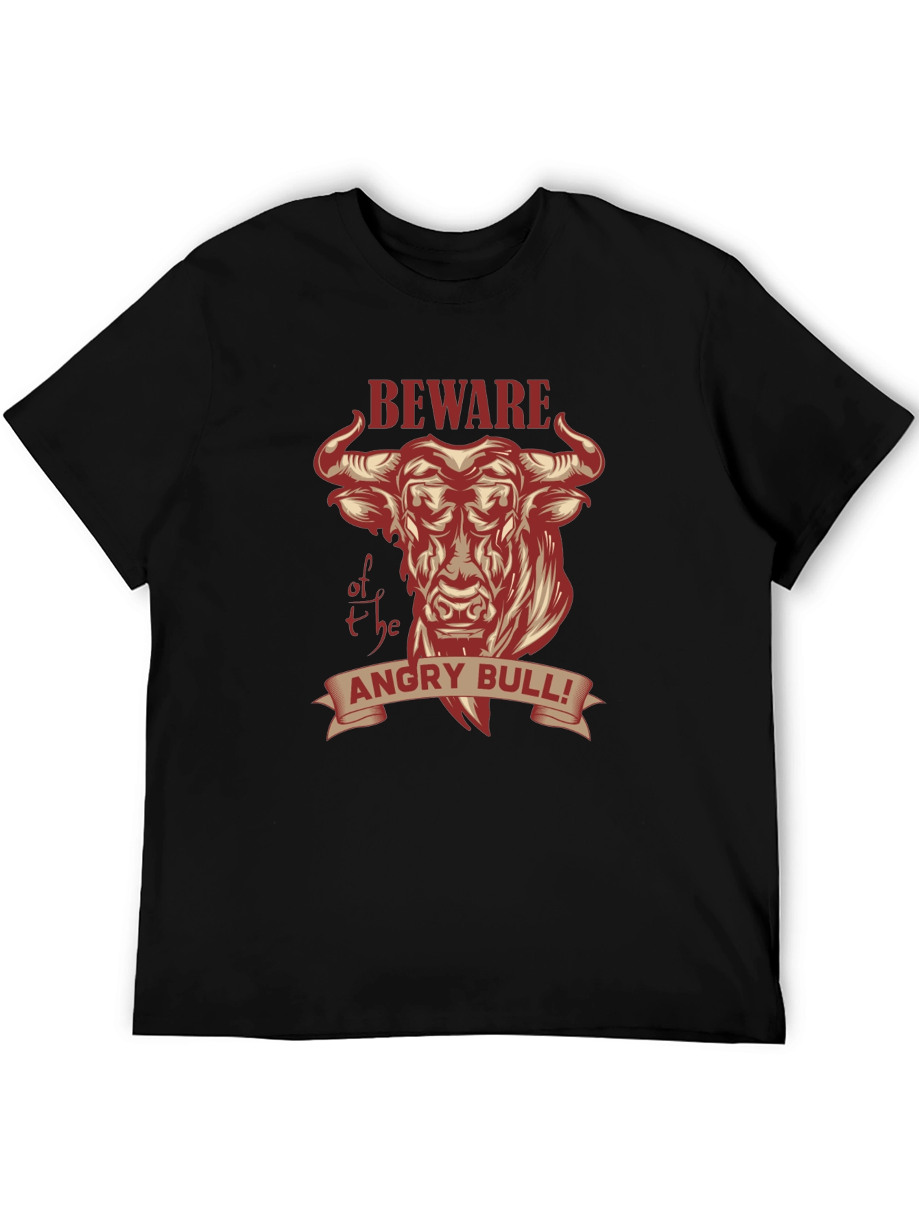 Beware of the Angry Bull Graphic T-Shirt