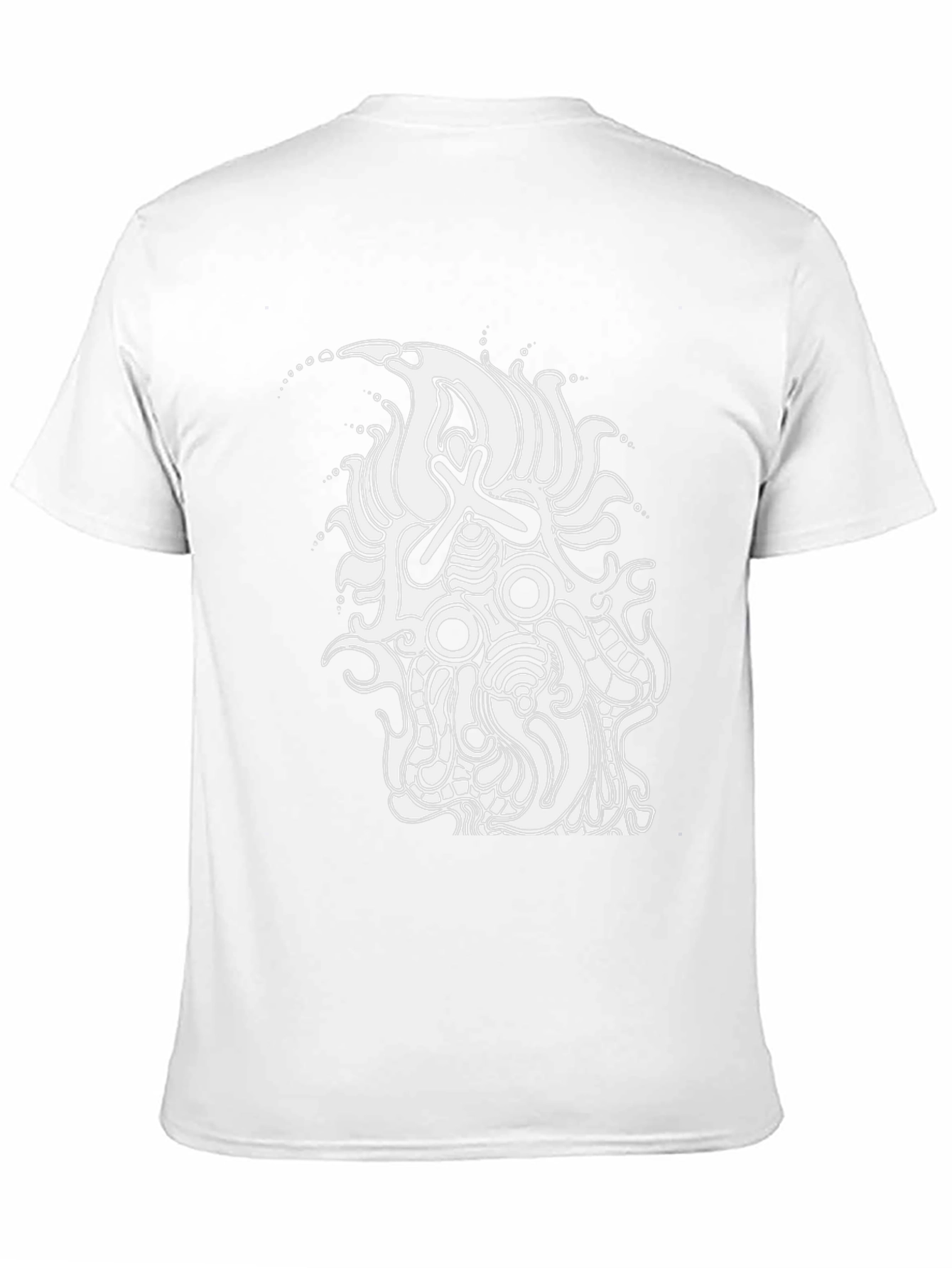 Abstract Graphic Tee - Black Cotton Shirt