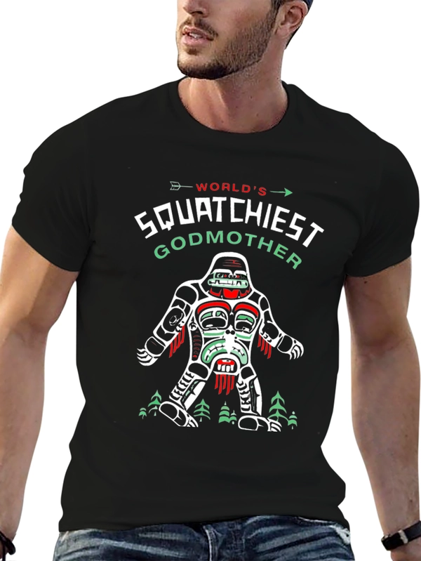 Squatchiest Godmother Graphic T-Shirt - Bigfoot Lover Tee