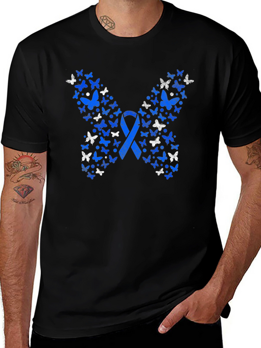 Butterfly Ribbon Graphic Tee - Awareness Shirt