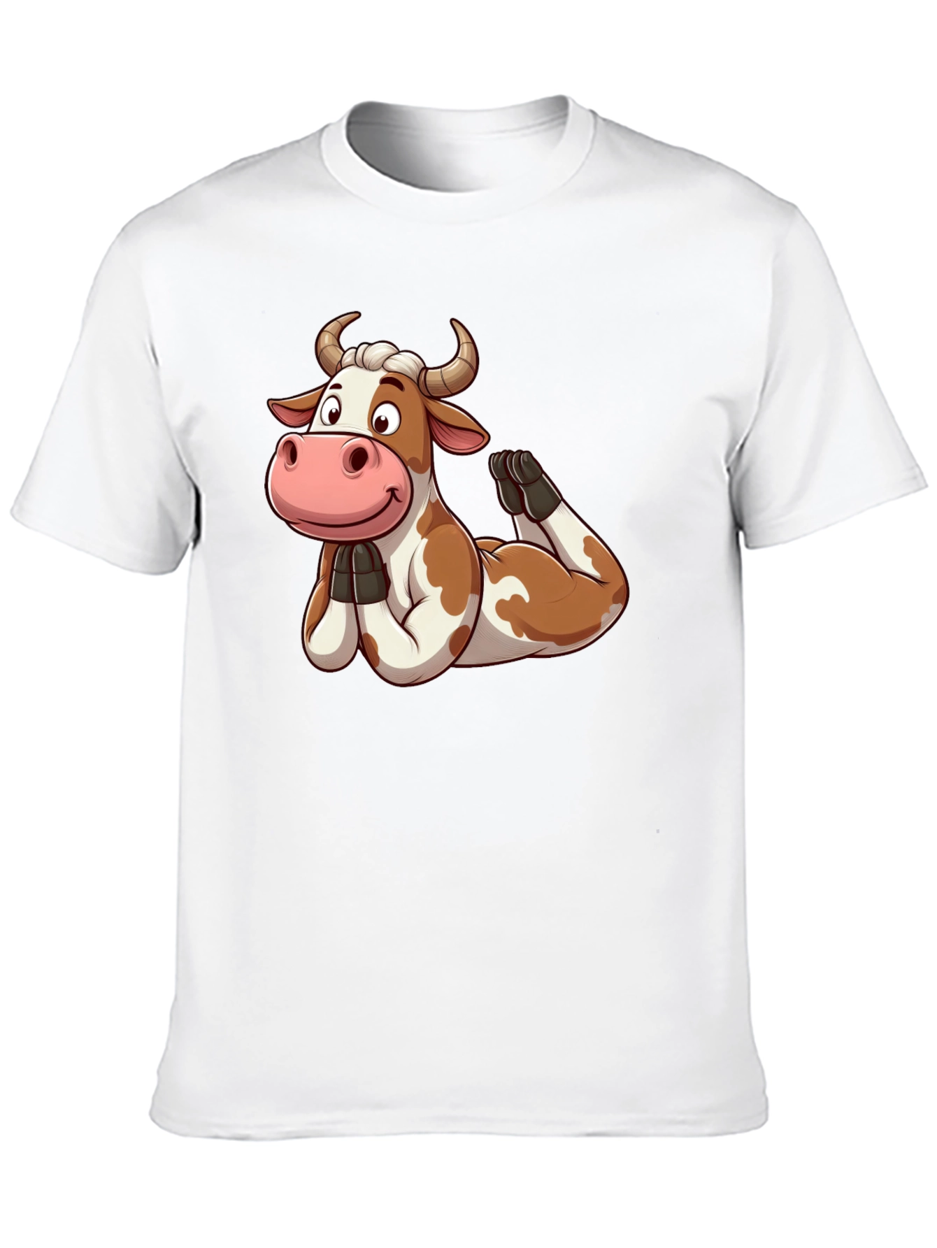 Funny Cow Yoga Pose Graphic T-Shirt