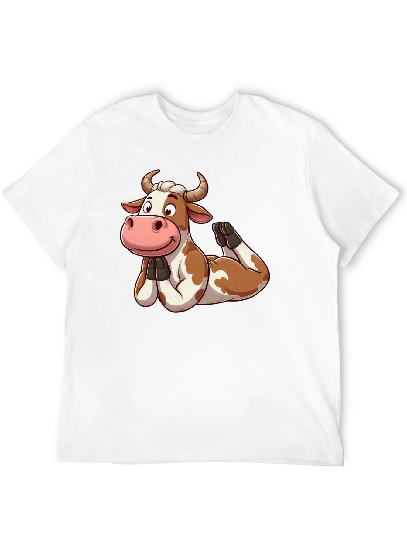 Funny Cow Yoga Pose Graphic T-Shirt