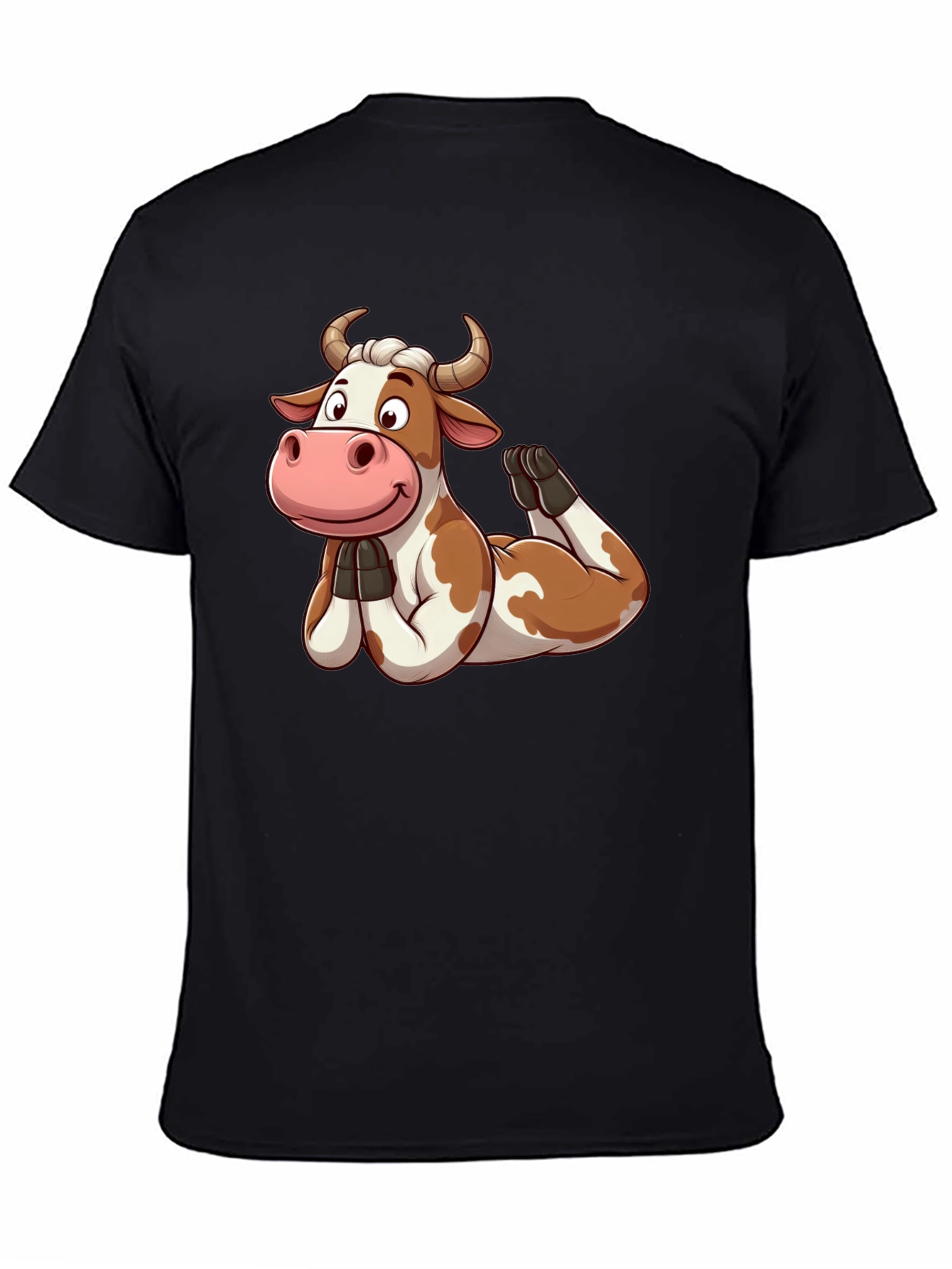 Funny Cow Yoga Pose Graphic T-Shirt