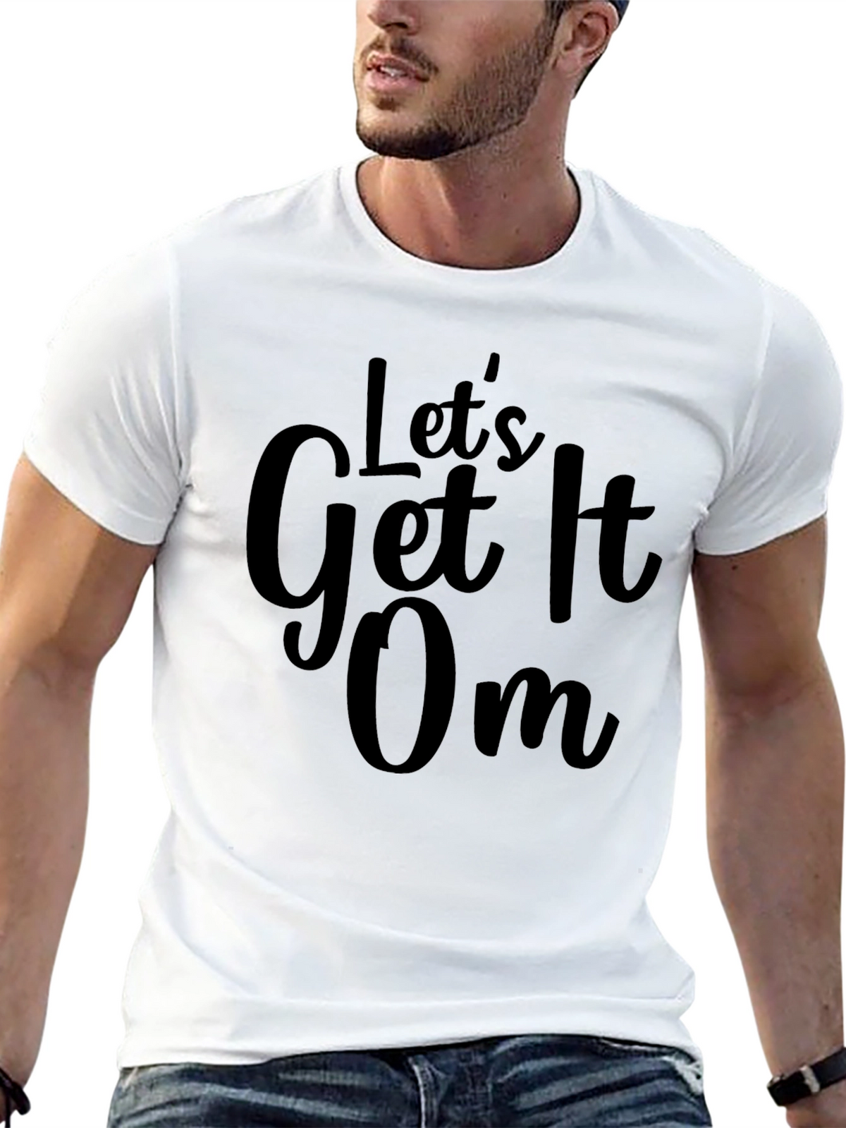 Lets Get It Om - Black Graphic T-Shirt